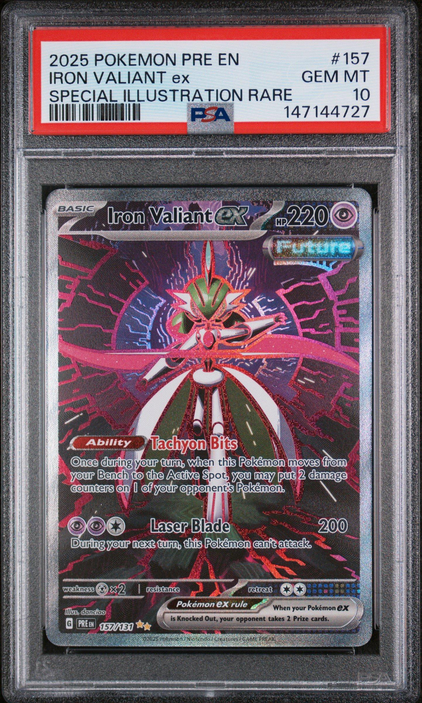 2025 Pokemon Pre En-prismatic Evolutions 157 Iron Valiant Ex