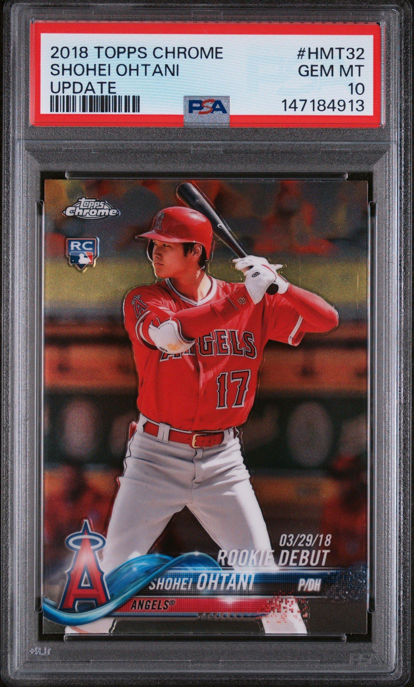 2018 Topps Chrome Update Hmt32 Shohei Ohtani PSA 10 Graded Card 
