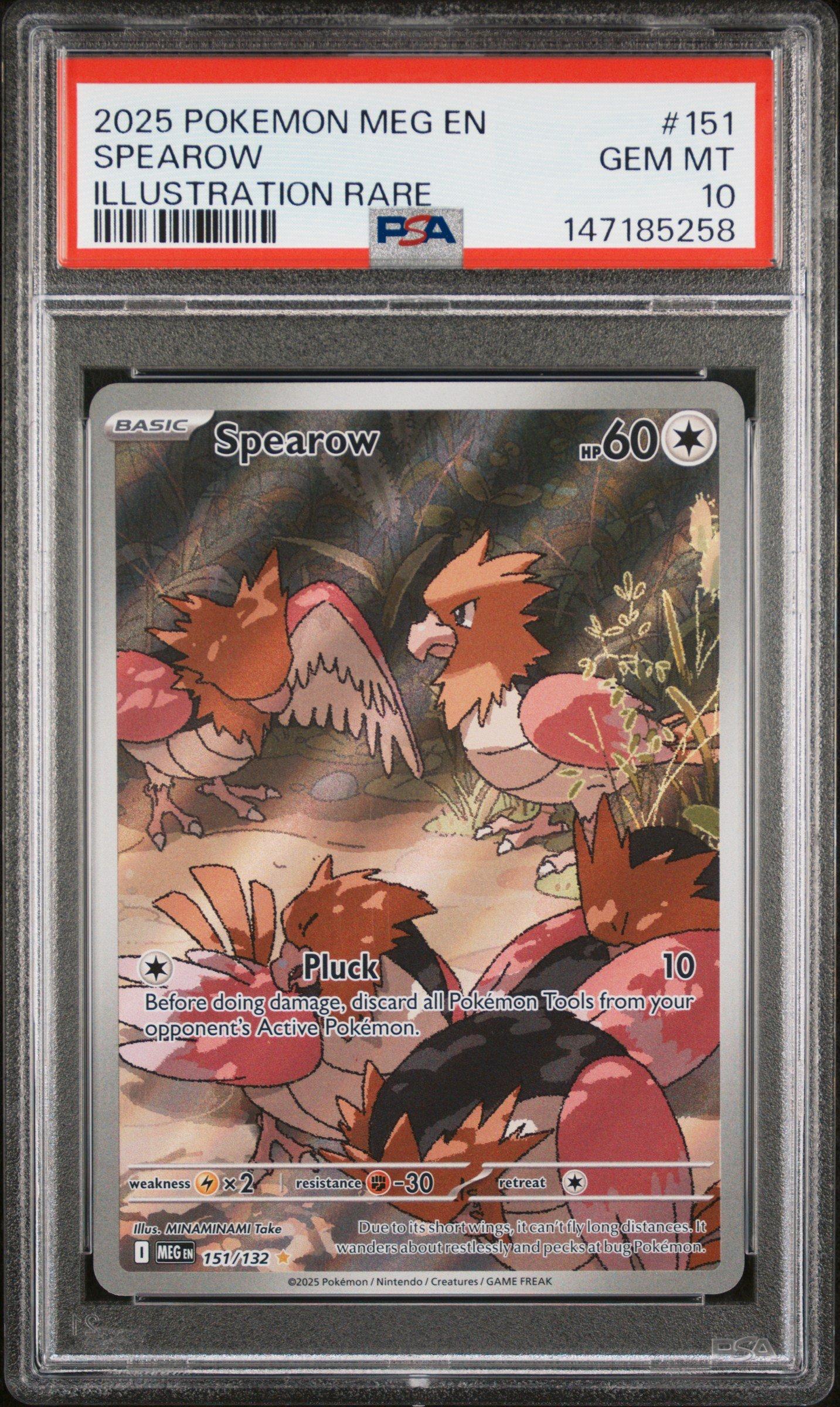 2025 Pokemon Meg En-mega Evolution 151 Spearow Illustration Rare