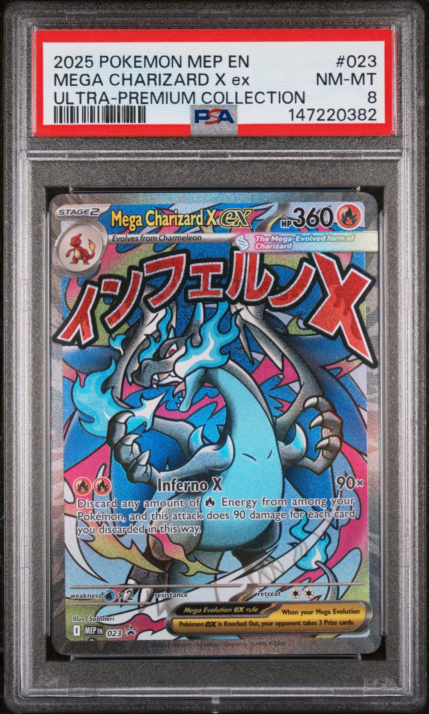 2025 Pokemon Mep En-me Black Star Promo 023 Mega Charizard X Ex