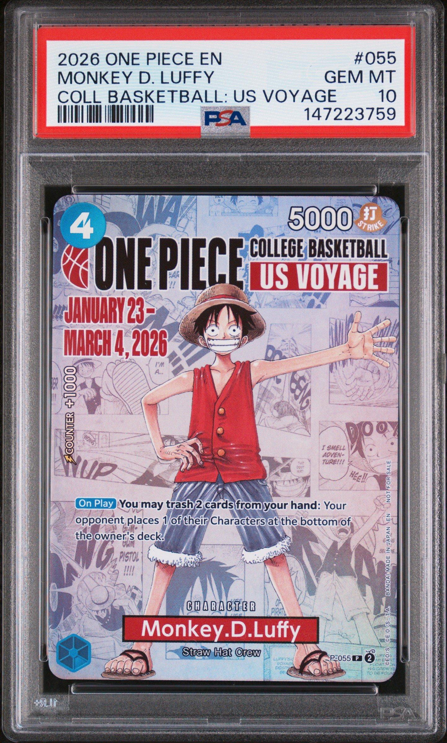 2026 One Piece Promos 055 Monkey D. Luffy One Piece College