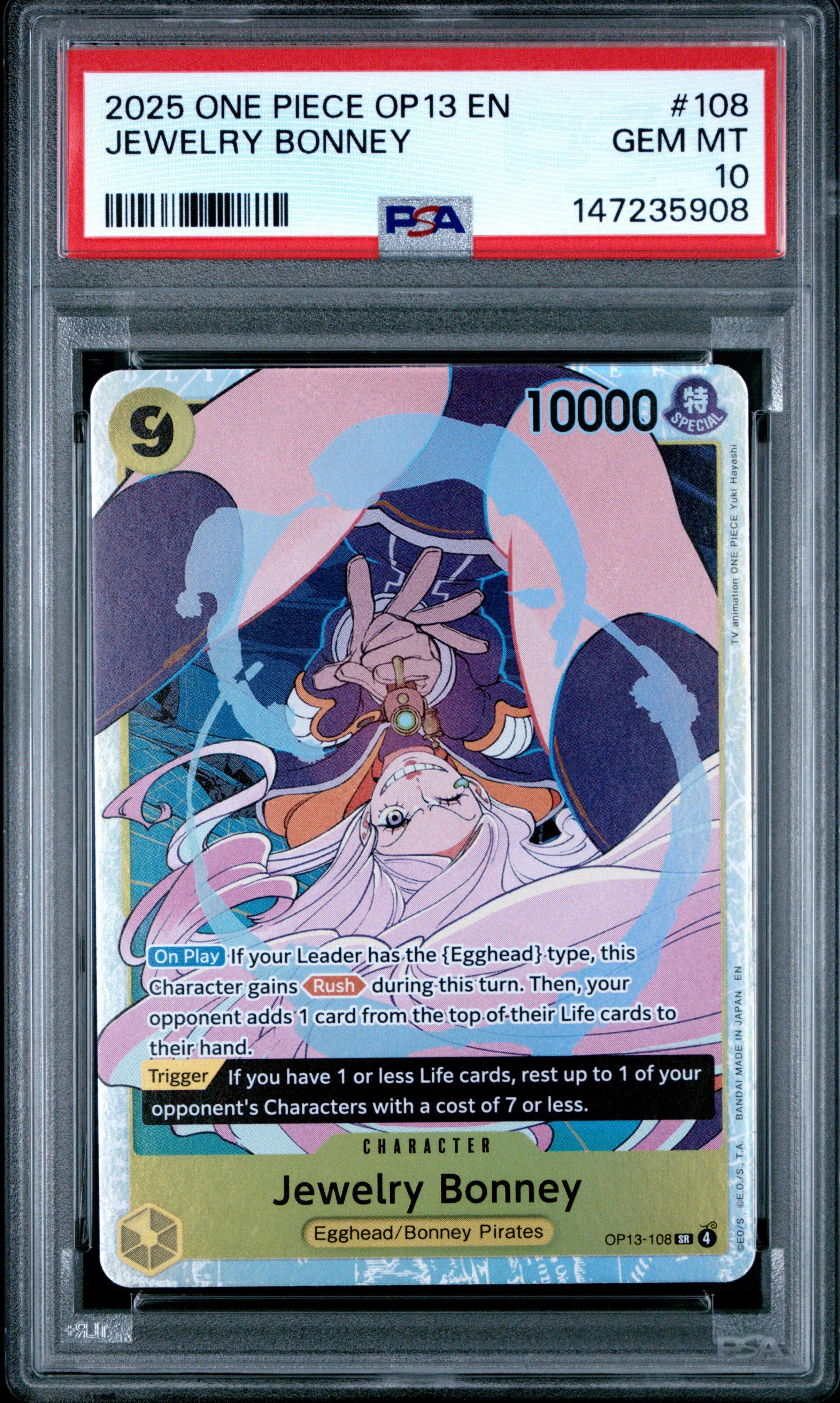 2025 One Piece Op13-carrying On His Will 108 Jewelry Bonney PSA 10