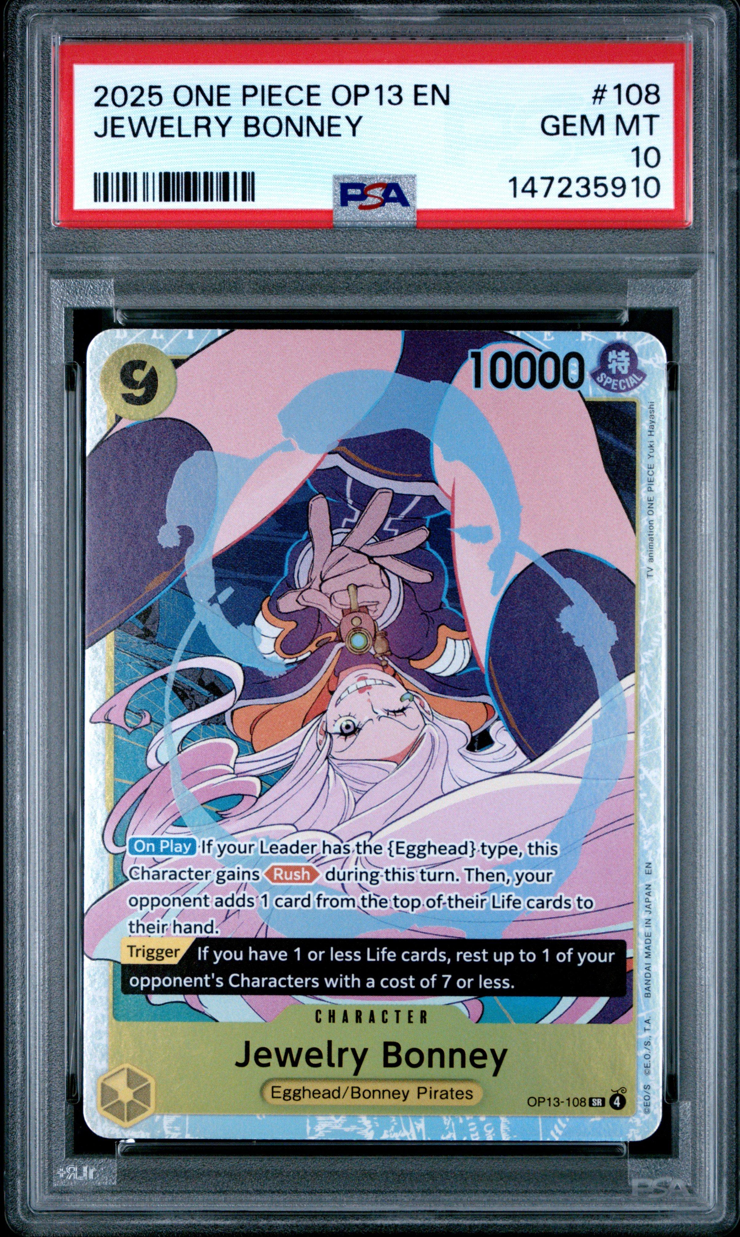 2025 One Piece Op13-carrying On His Will 108 Jewelry Bonney PSA 10