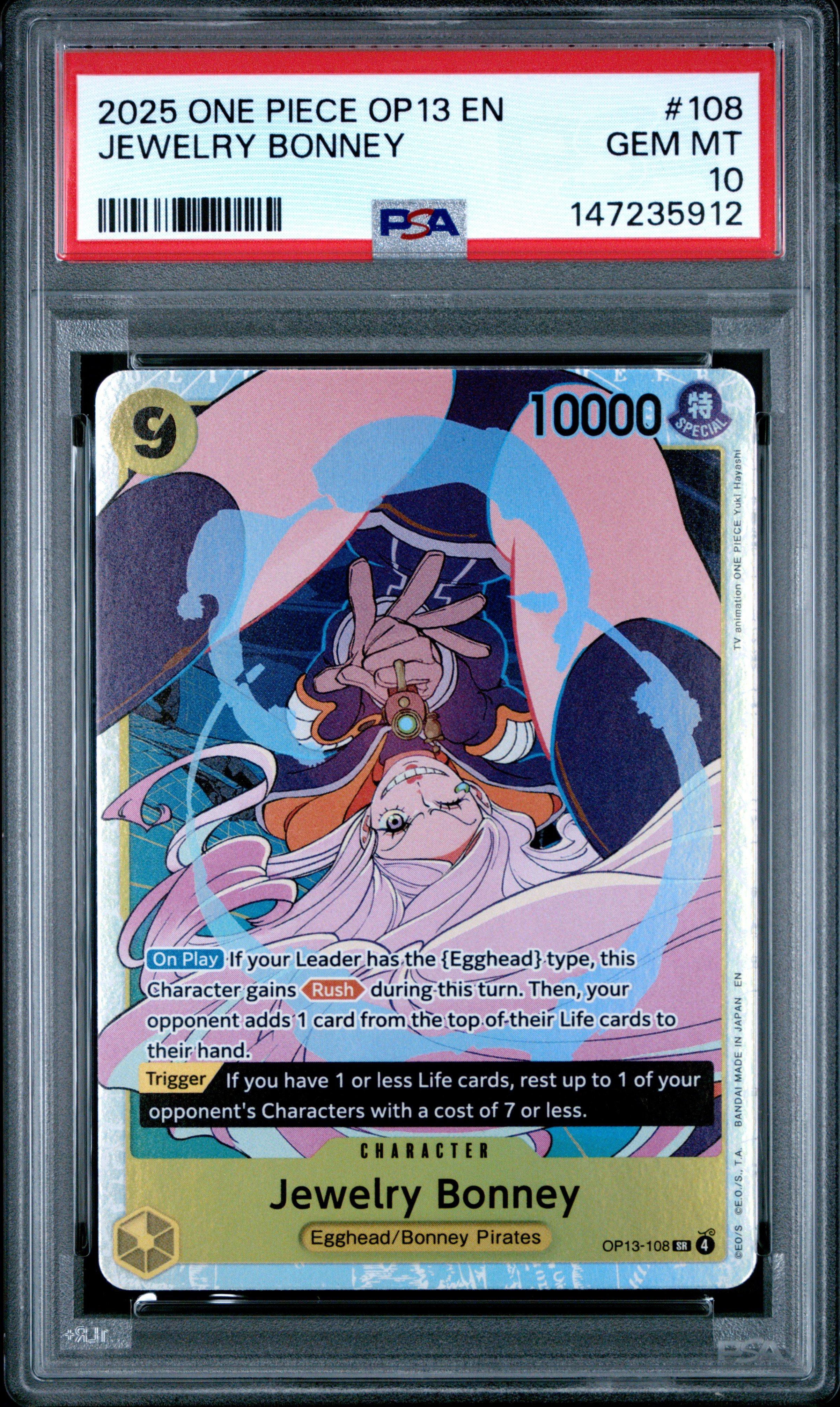 2025 One Piece Op13-carrying On His Will 108 Jewelry Bonney PSA 10