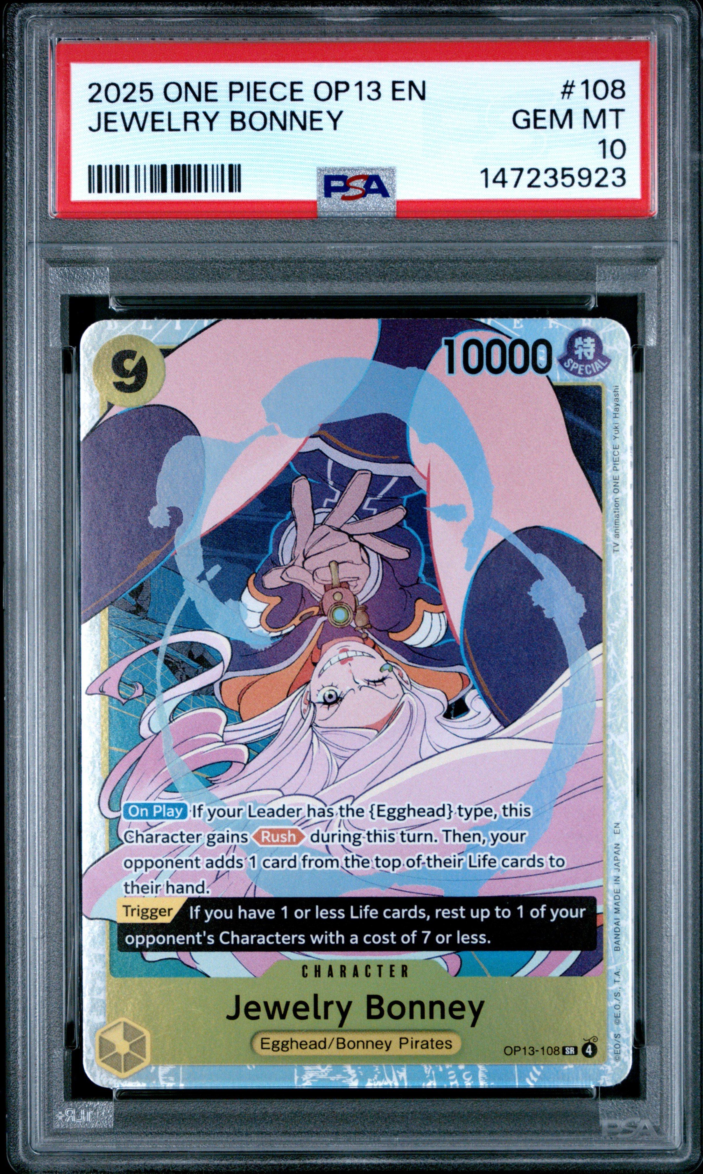 2025 One Piece Op13-carrying On His Will 108 Jewelry Bonney PSA 10