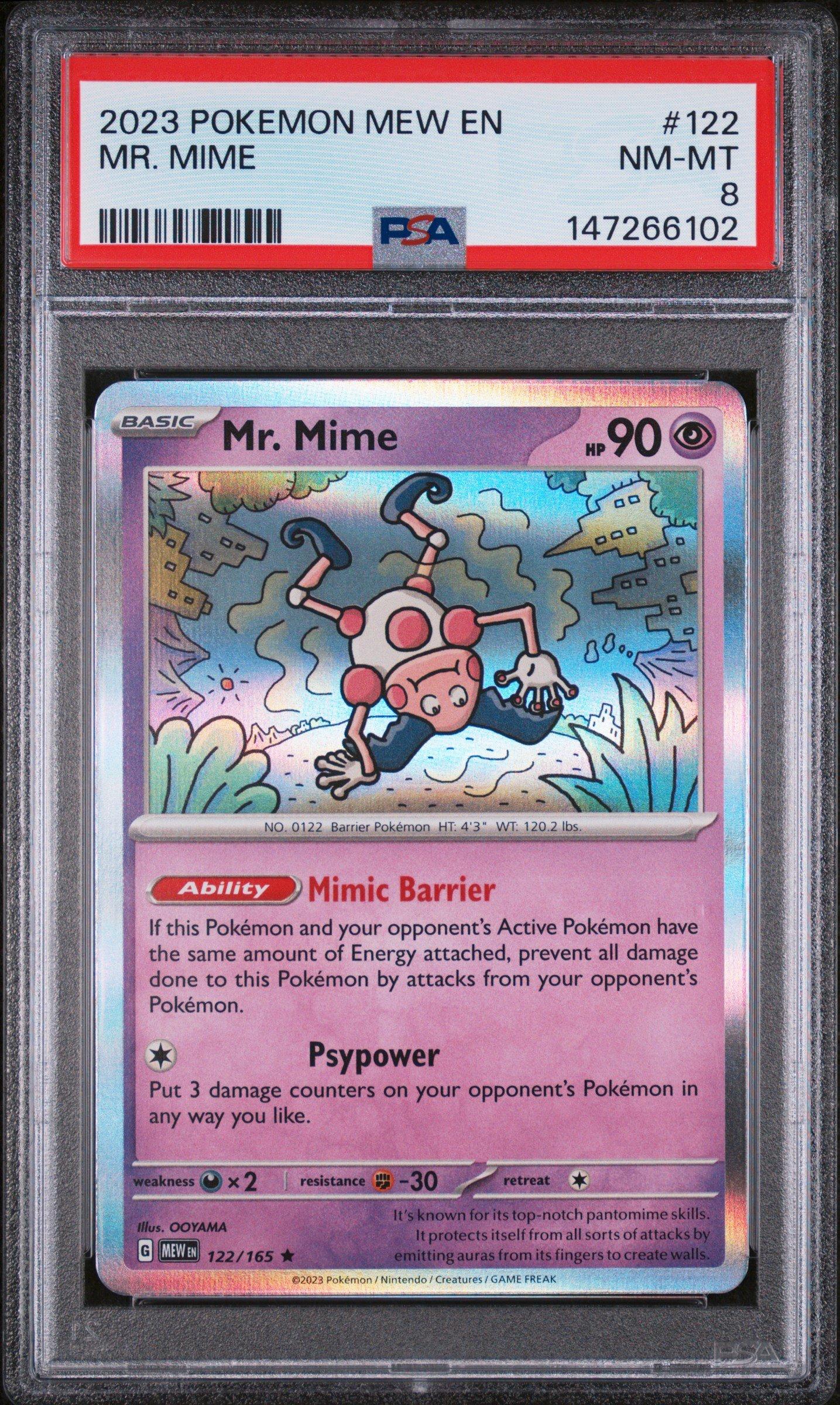 2023 Pokemon Mew En-151 122 Mr. Mime PSA 8