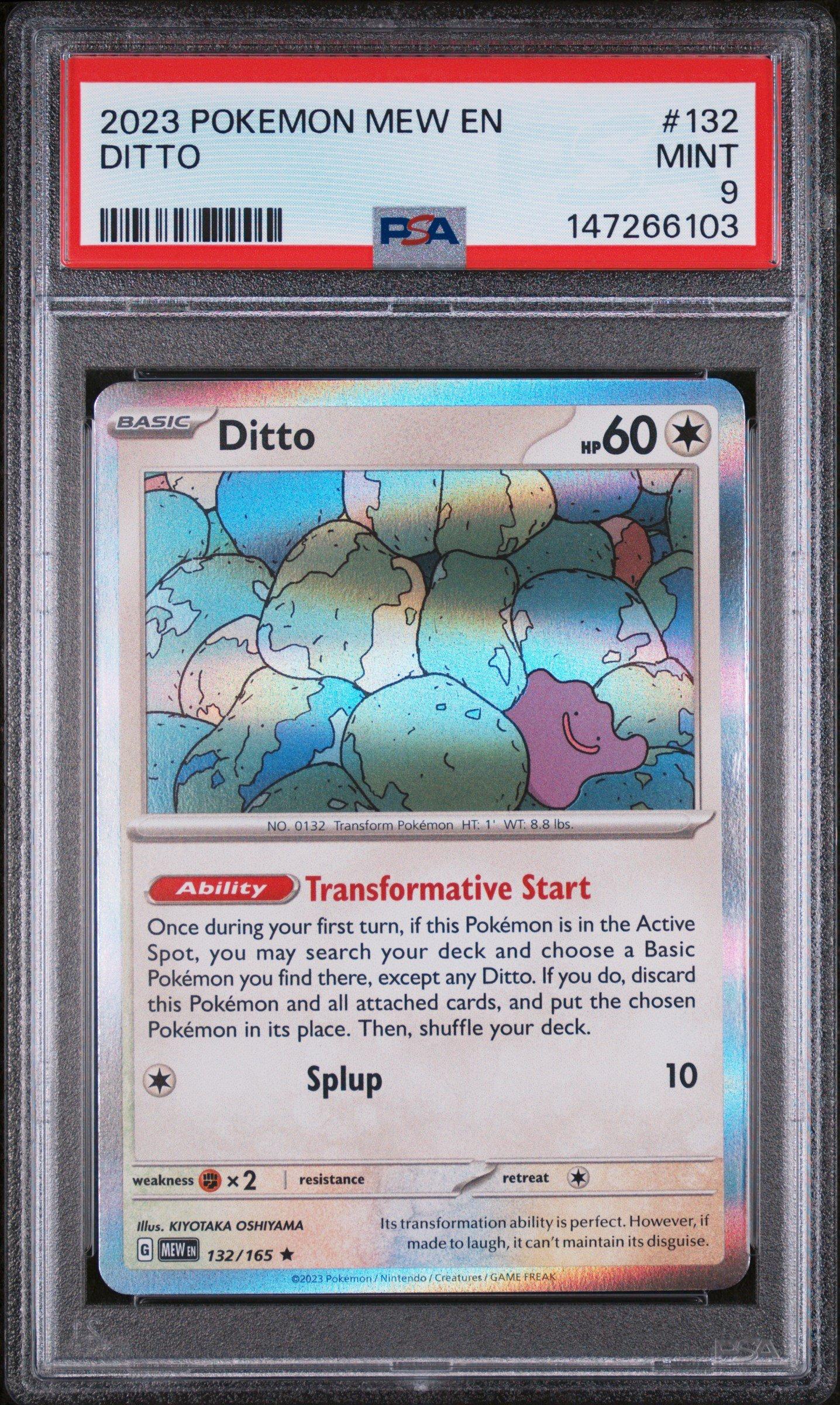 2023 Pokemon Mew En-151 132 Ditto PSA 9