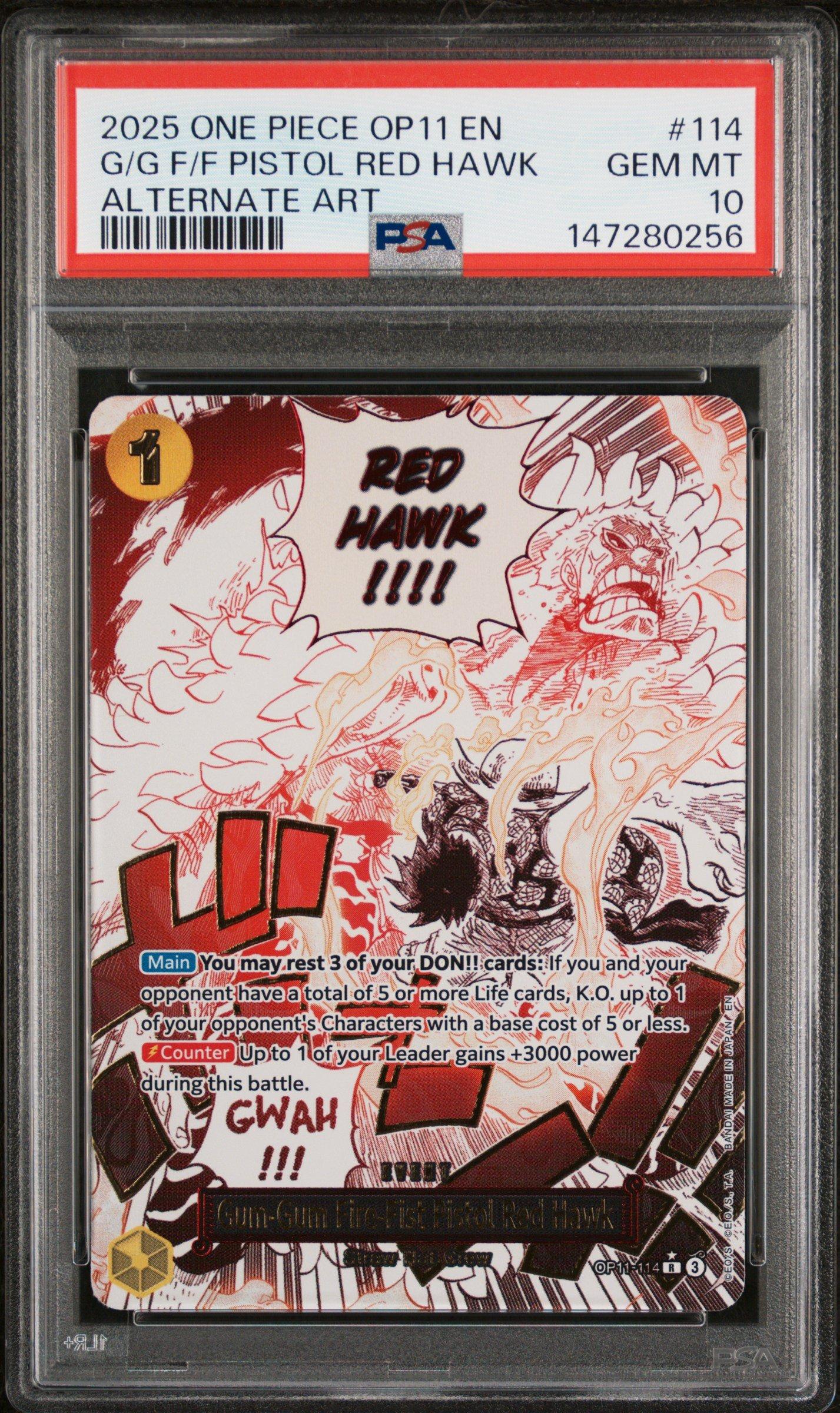 2025 One Piece Op11-a Fist Of Divine Speed 114 Gum-gum Fire-fist