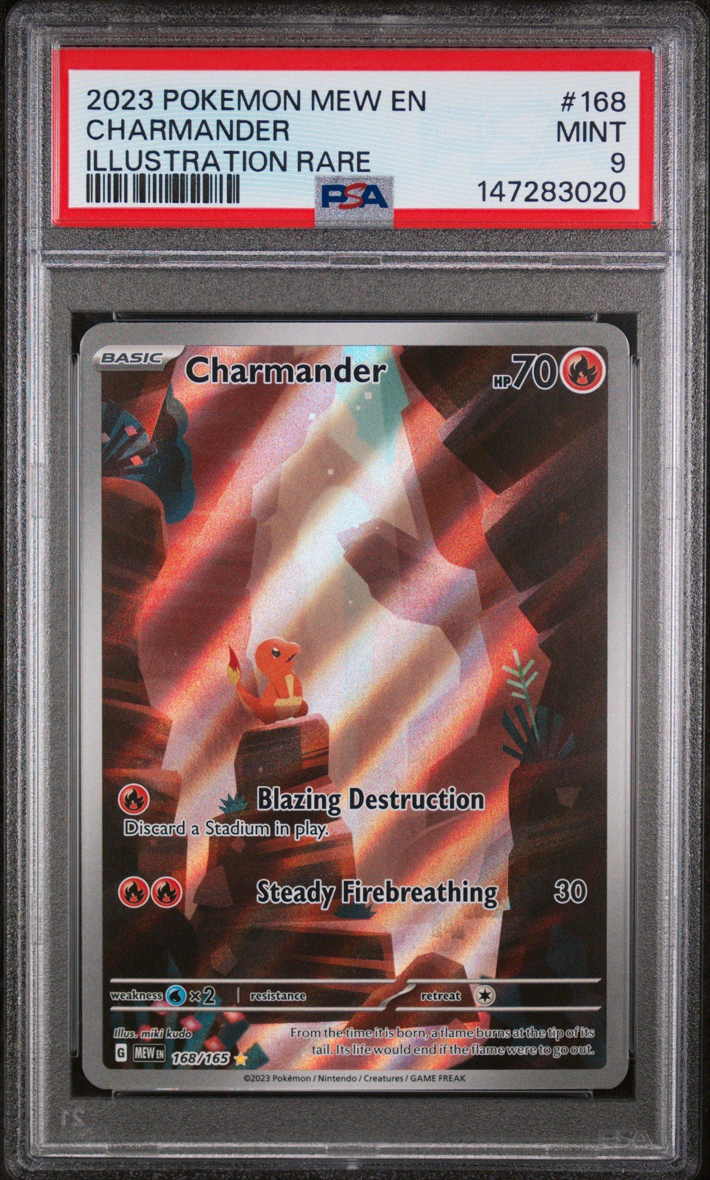 2023 Pokemon Mew En-151 168 Charmander Illustration Rare PSA 9 Graded Card  | GameStop