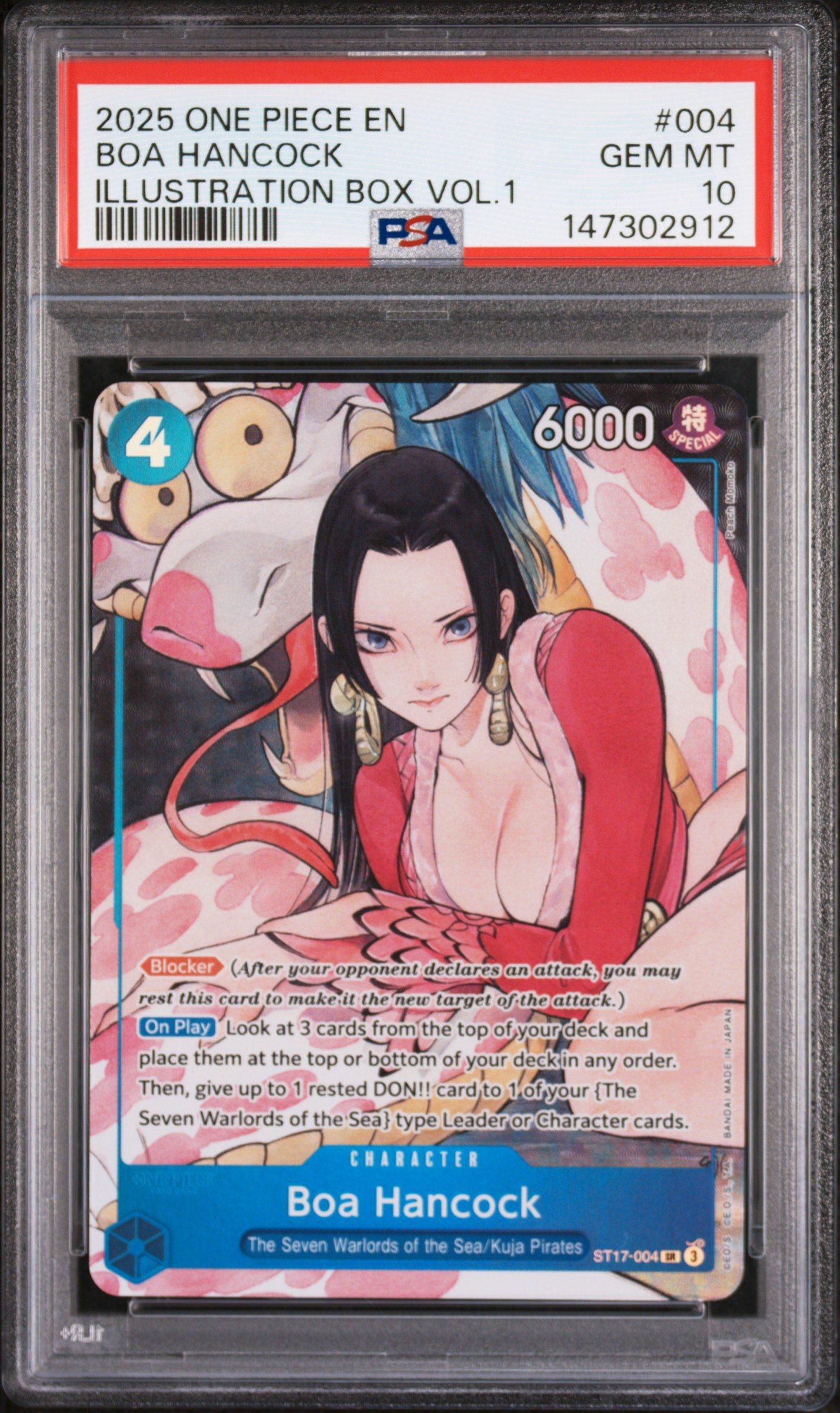 2025 ONE PIECE EN ボア・ハンコック PSA 10 2025 One Piece Promos 004 Boa Hancock Illustration Box Vol.1 PSA