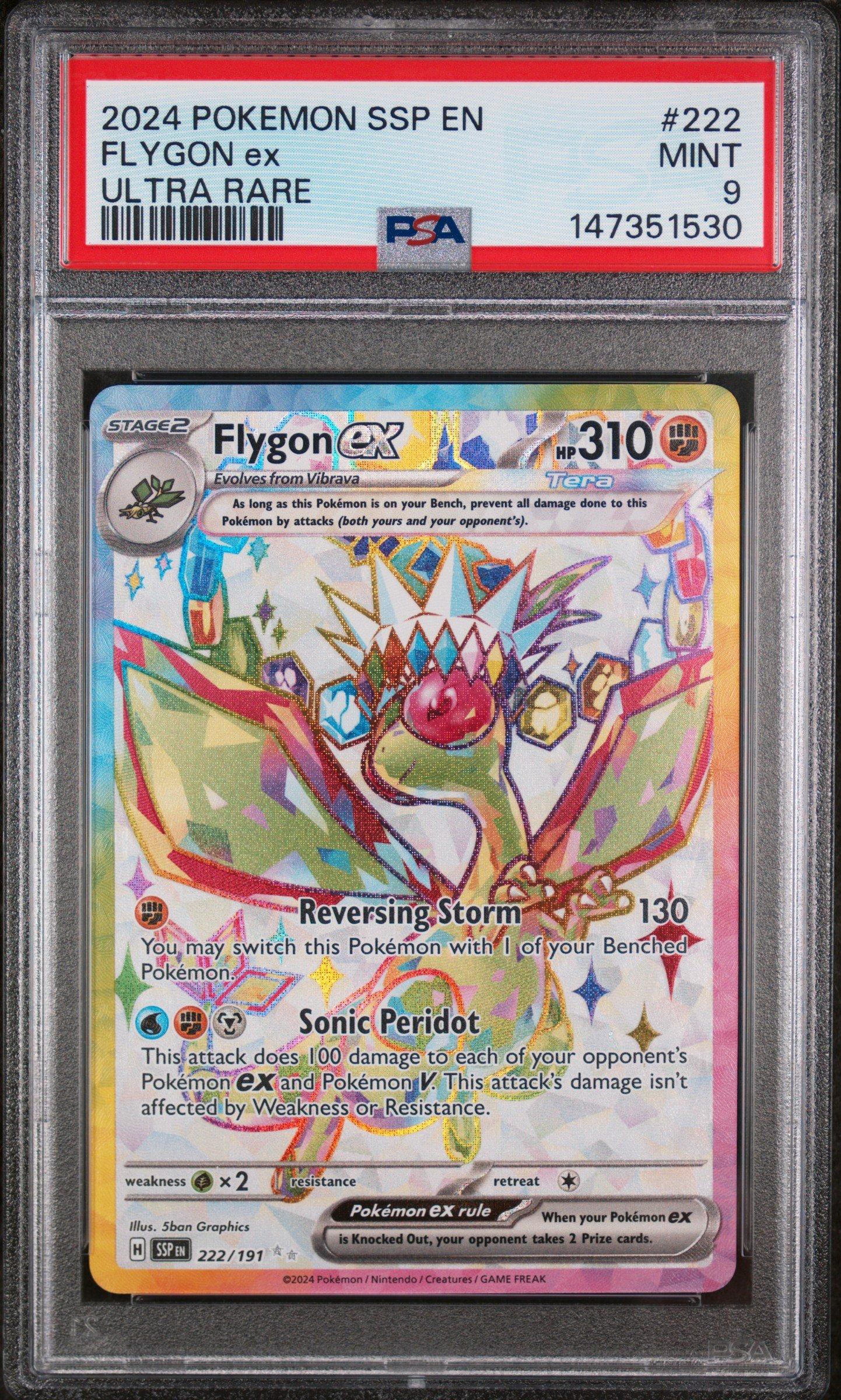 2024 Pokemon Ssp En-surging Sparks 222 Flygon Ex Ultra Rare PSA 9