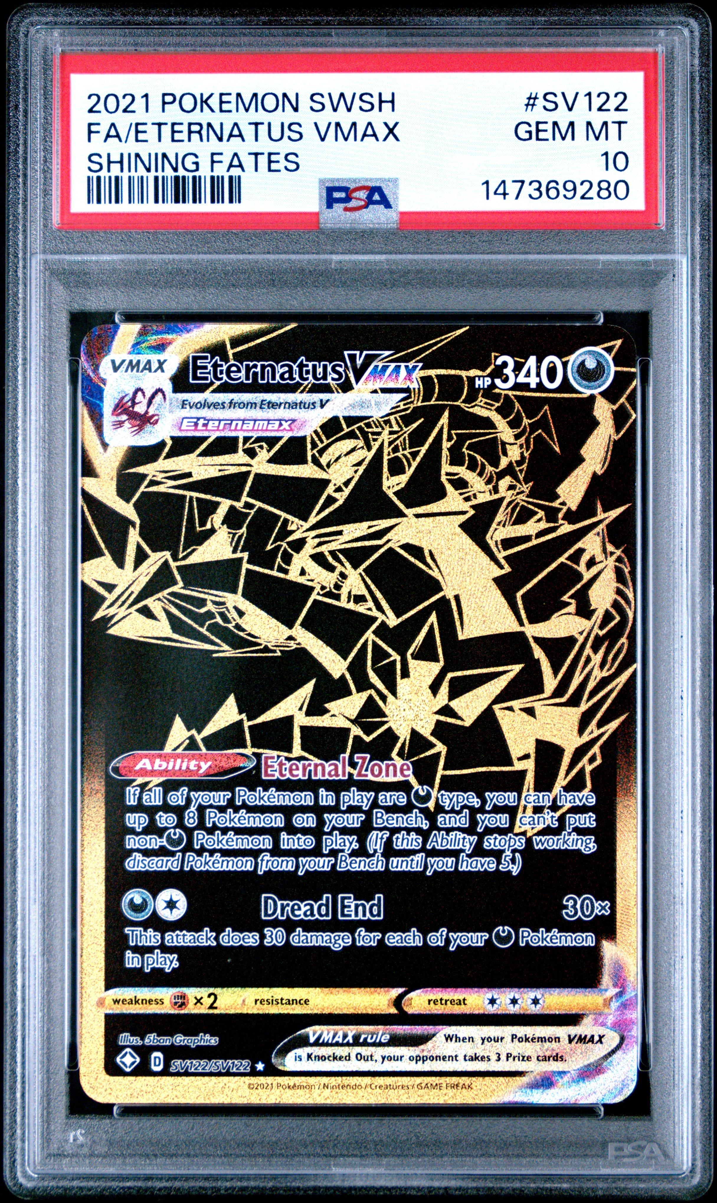 2021 Pokemon Sword & Shield Shining Fates Sv122 Full Art/eternatus