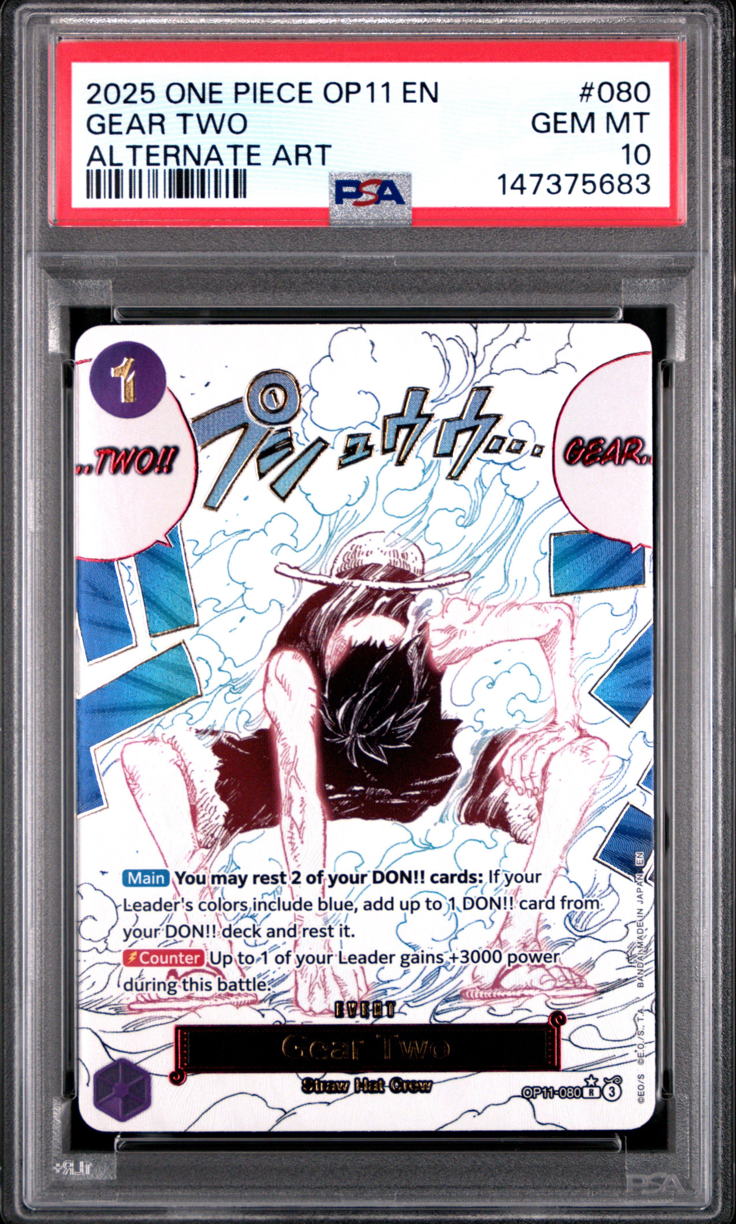 2025 One Piece Op11-a Fist Of Divine Speed 080 Gear Two Alternate