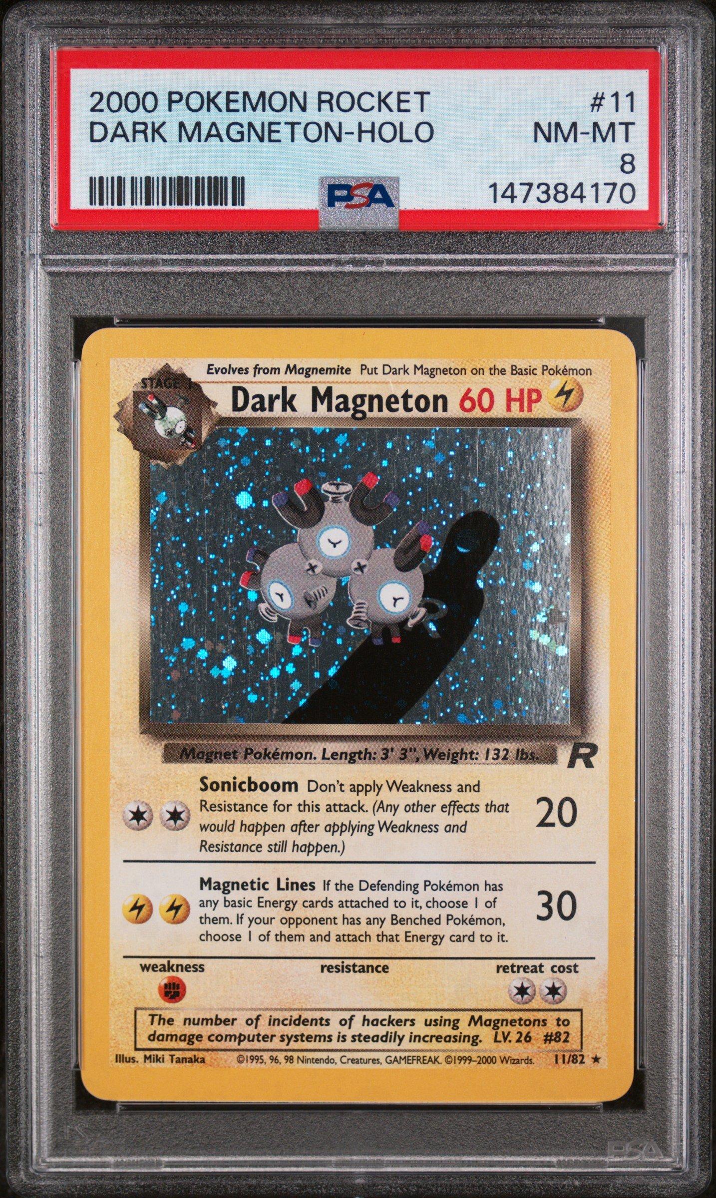 2000 Pokemon Rocket 11 Dark Magneton-holo PSA 8