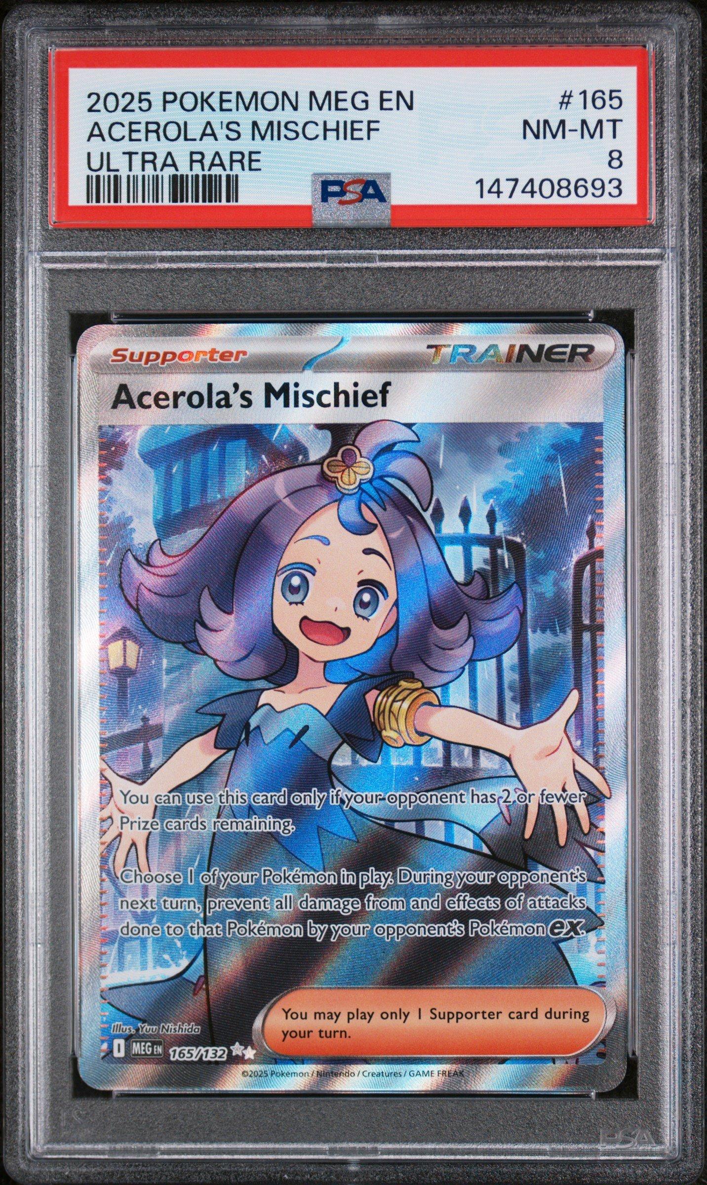 2025 Pokemon Meg En-mega Evolution 165 Acerola's Mischief Ultra