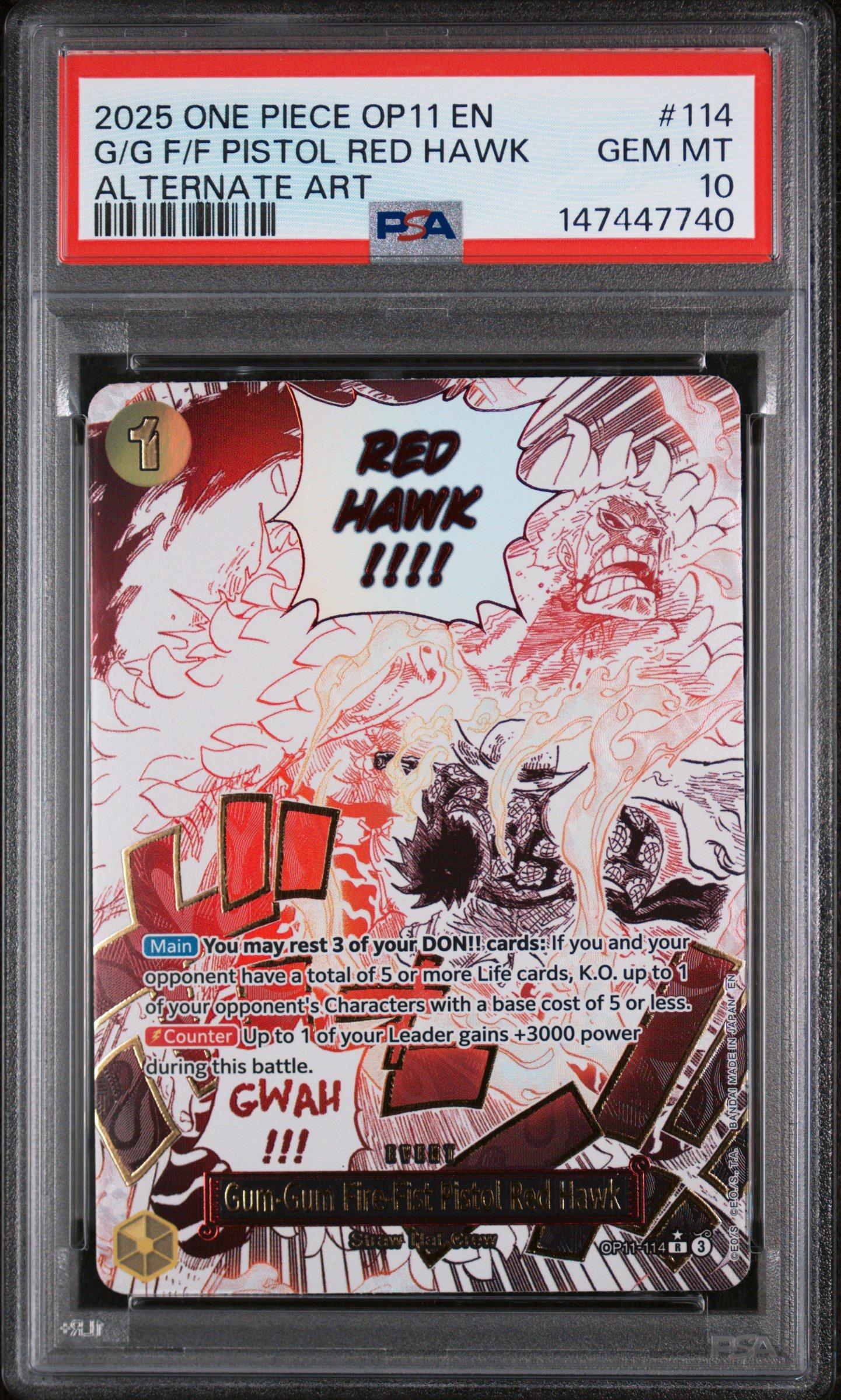 2025 One Piece Op11-a Fist Of Divine Speed 114 Gum-gum Fire-fist