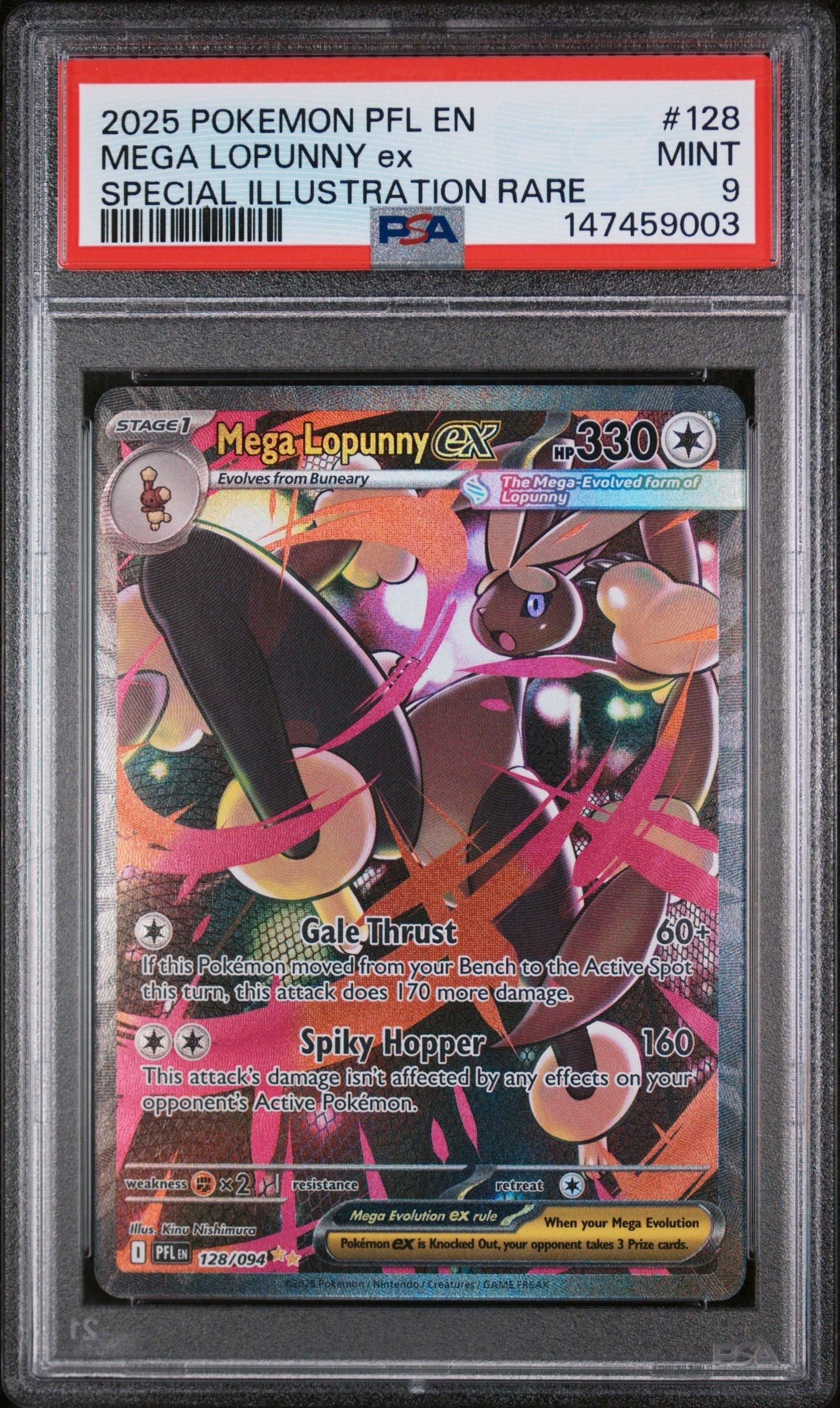 2025 Pokemon Pfl En-phantasmal Flames 128 Mega Lopunny Ex Special