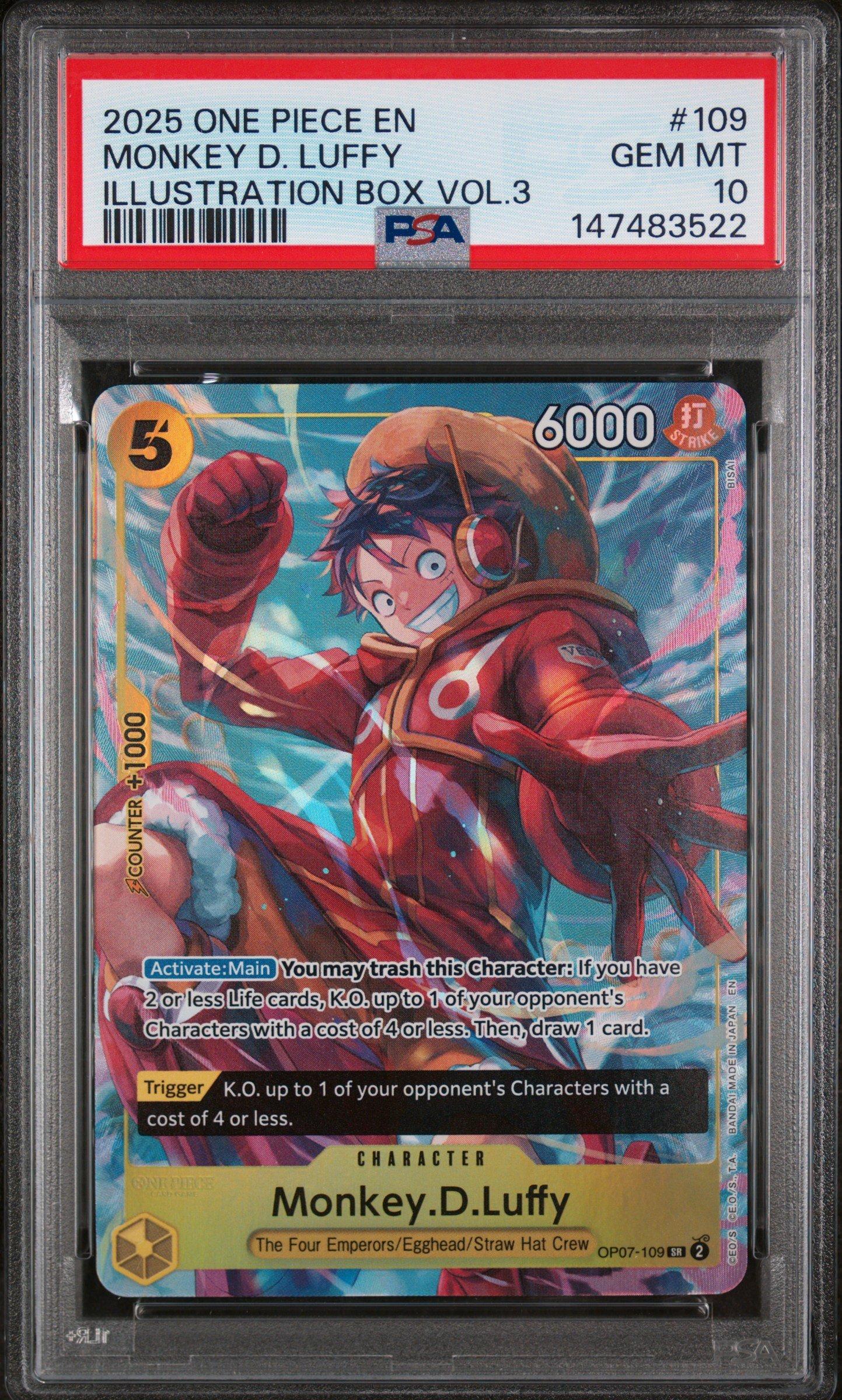 2025 One Piece Promos 109 Monkey D. Luffy Illustration Box Vol.3