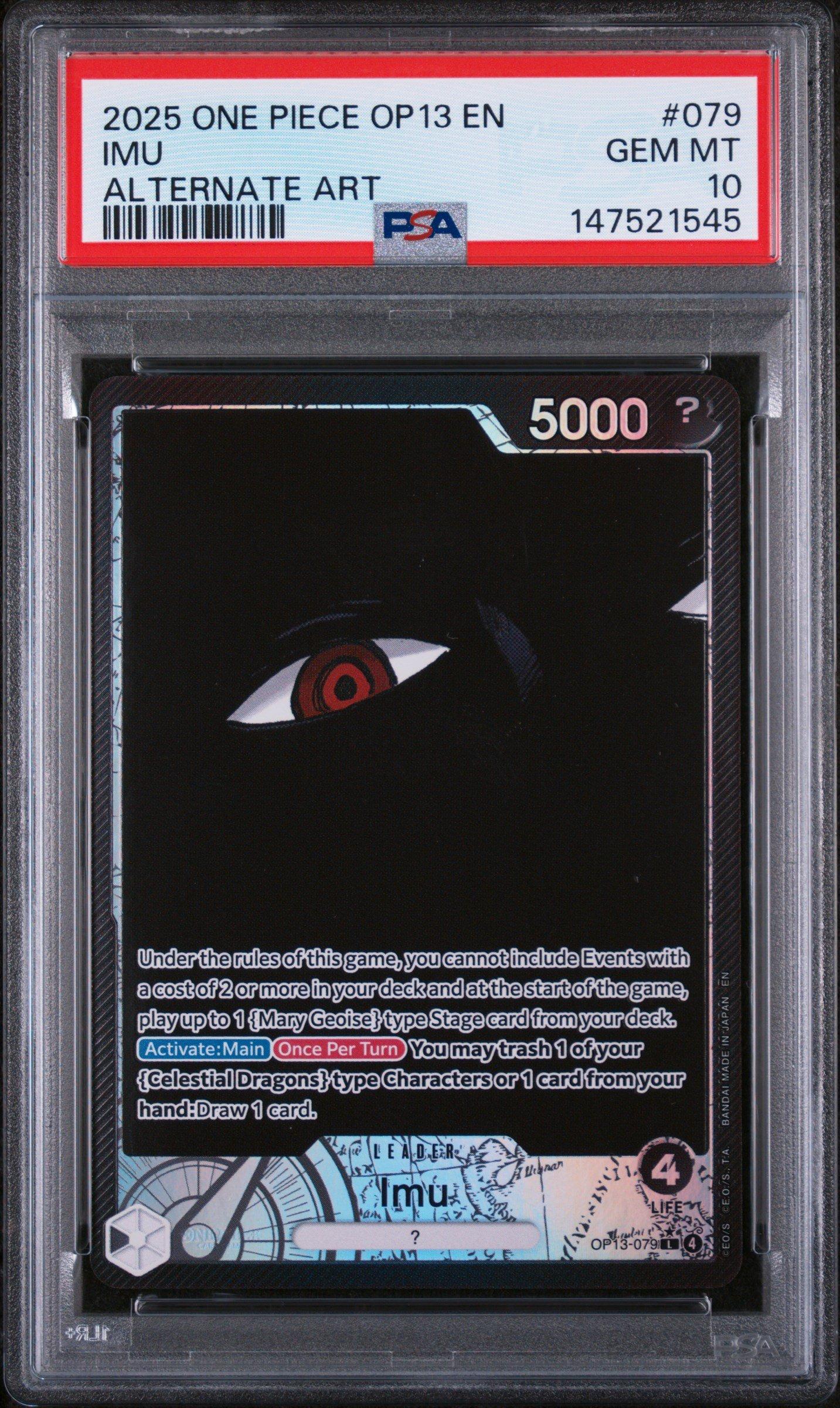 2025 One Piece Op13-carrying On His Will 079 Imu Alternate Art PSA