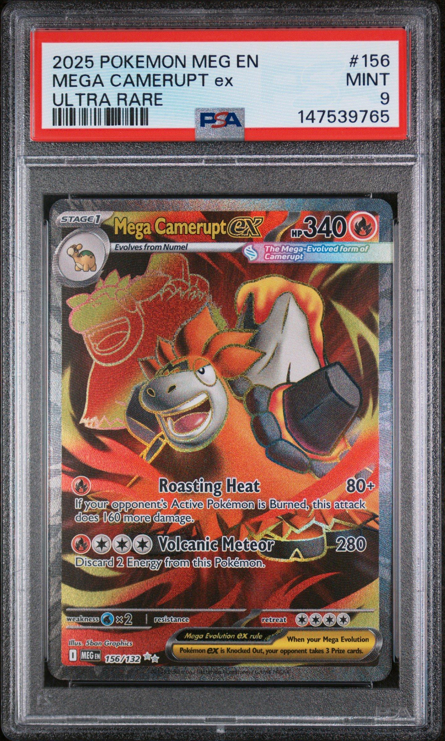 2025 Pokemon Meg En-mega Evolution 156 Mega Camerupt Ex Ultra Rare