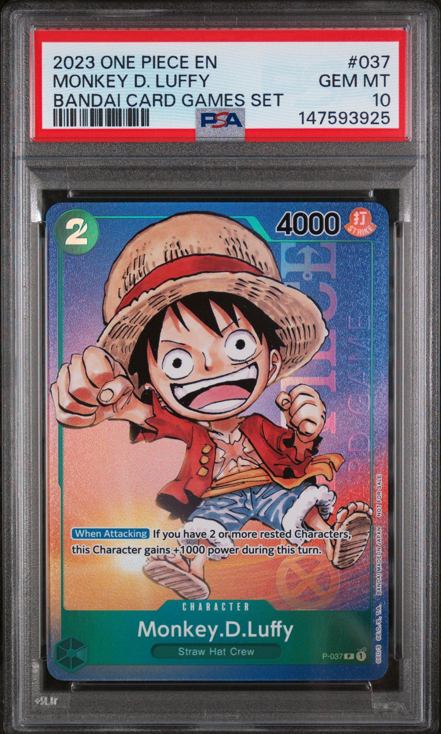 2023 One Piece Promos 037 Monkey D. Luffy Bandai Card Games Set
