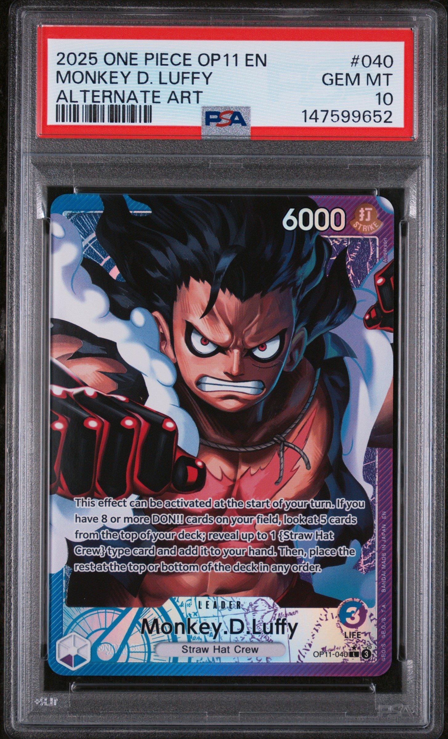2025 One Piece Op11-a Fist Of Divine Speed 040 Monkey D. Luffy