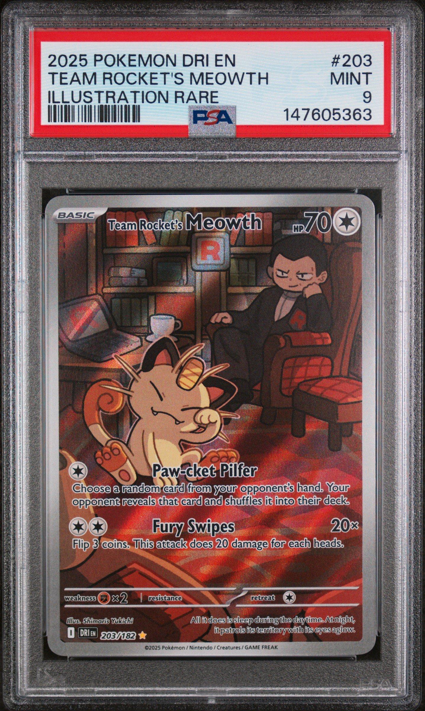 2025 Pokemon Dri En-destined Rivals 203 Team Rocket's Meowth