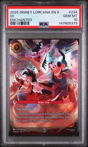2025 Disney Lorcana En 9-fabled 234 I2i Enchanted PSA 10 Graded