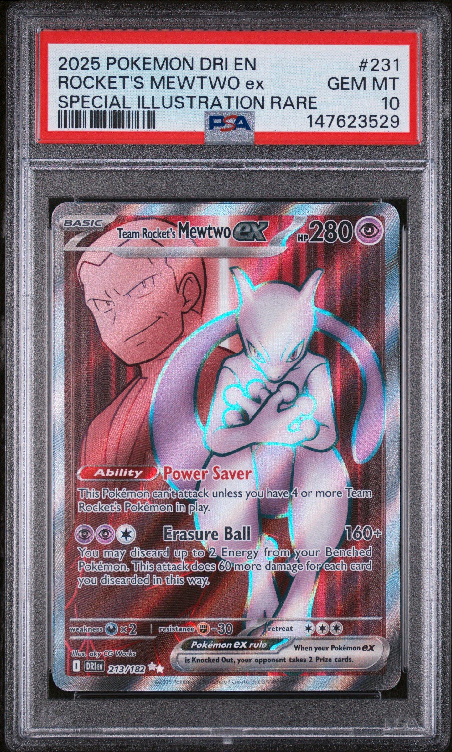 2025 Pokemon Dri En-destined Rivals 231 Team Rocket's Mewtwo Ex