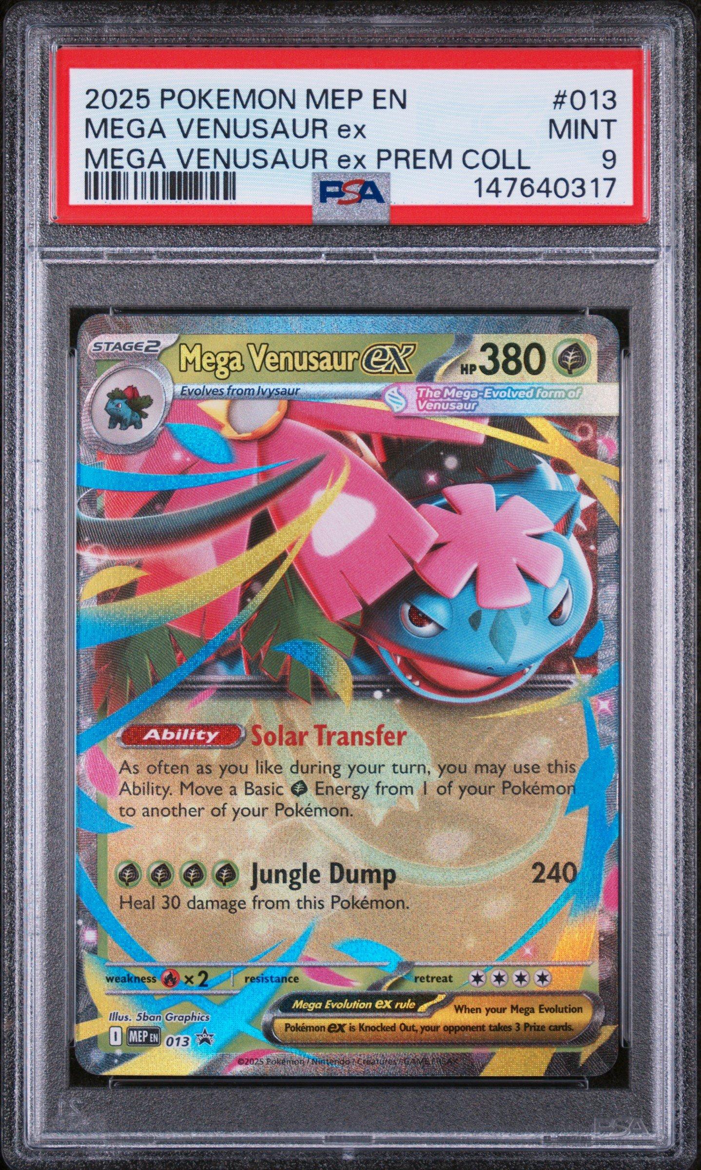 2025 Pokemon Mep En-me Black Star Promo 013 Mega Venusaur Ex Mega