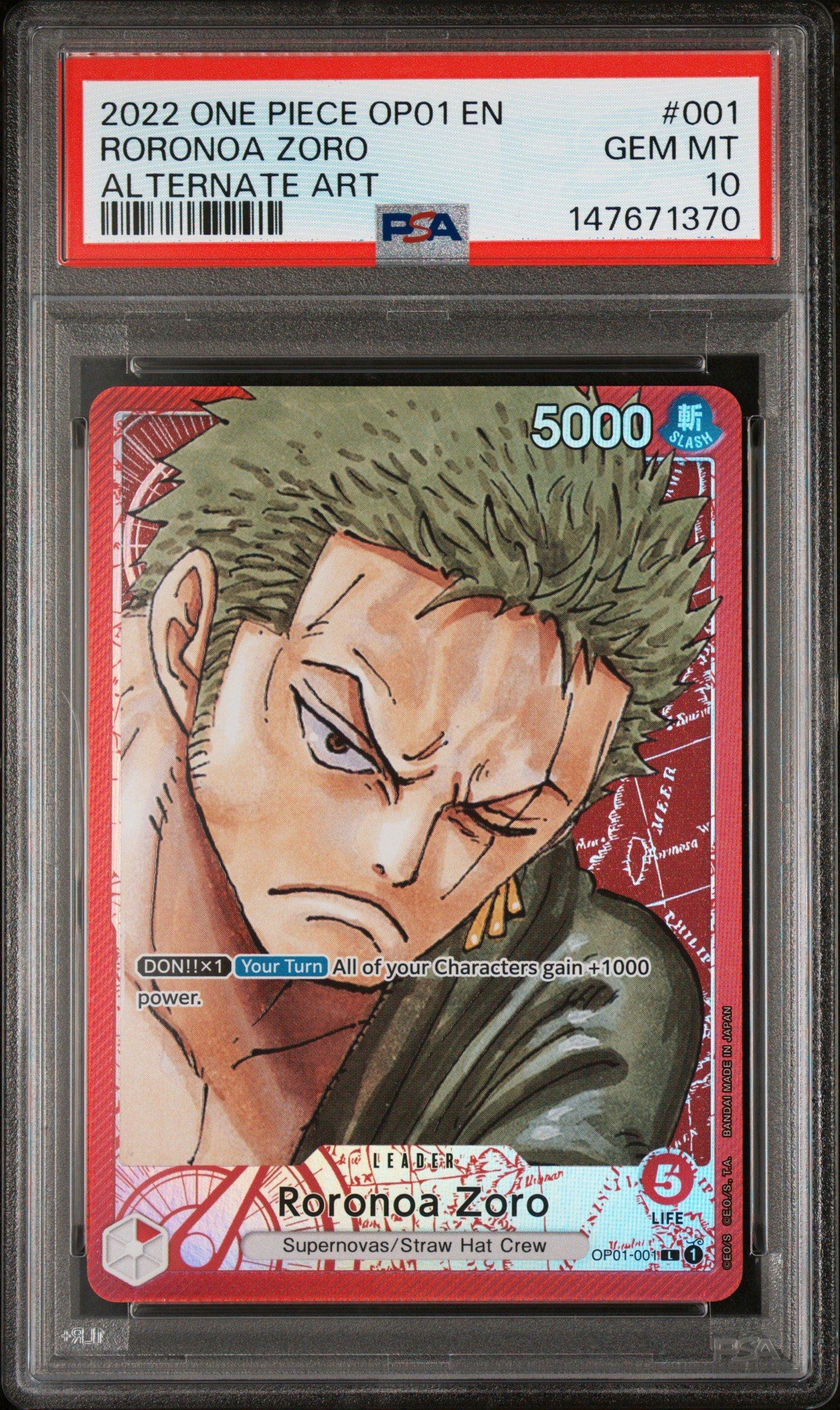 2022 One Piece Op01-romance Dawn 001 Roronoa Zoro Alternate Art