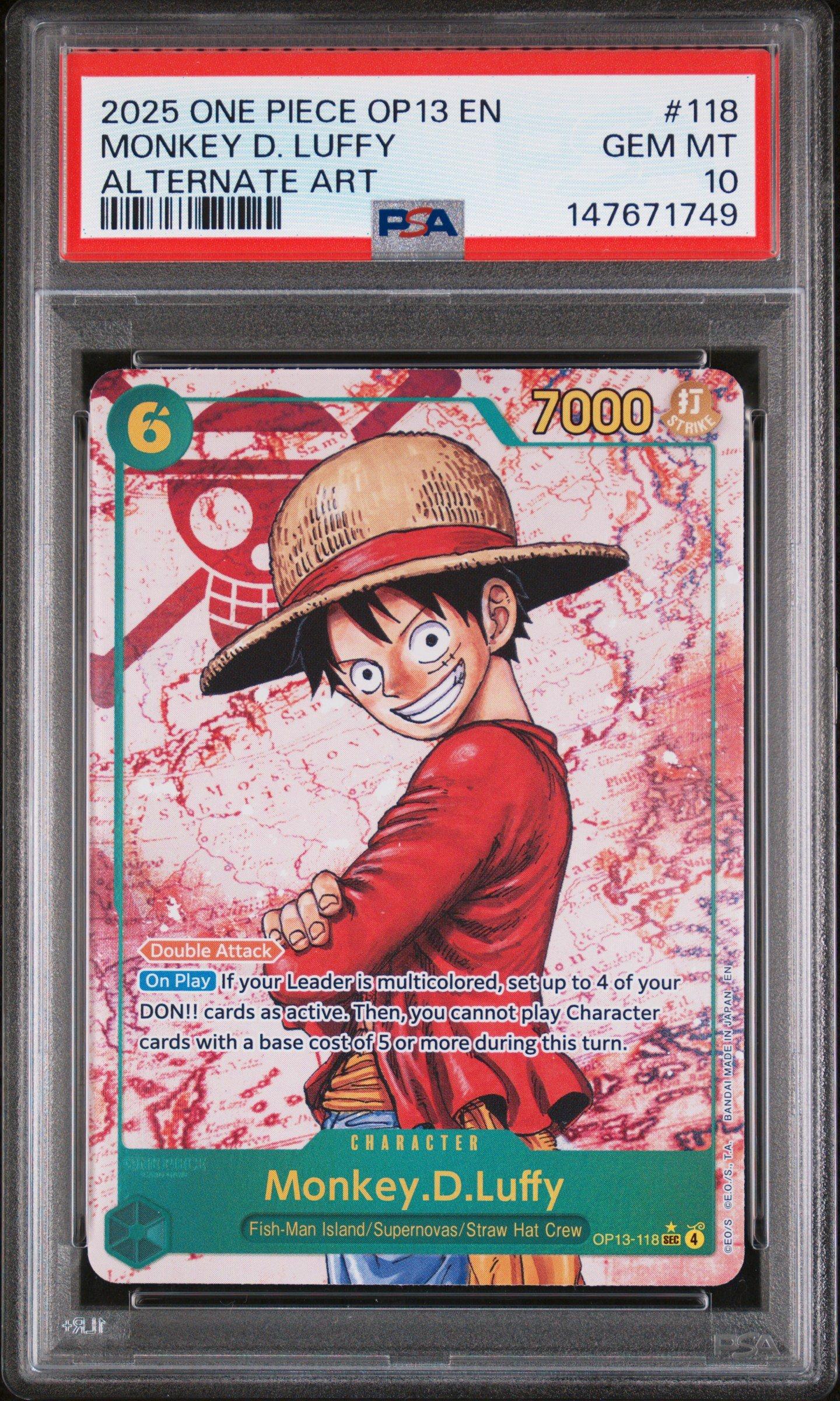 2025 One Piece Op13-carrying On His Will 118 Monkey D. Luffy