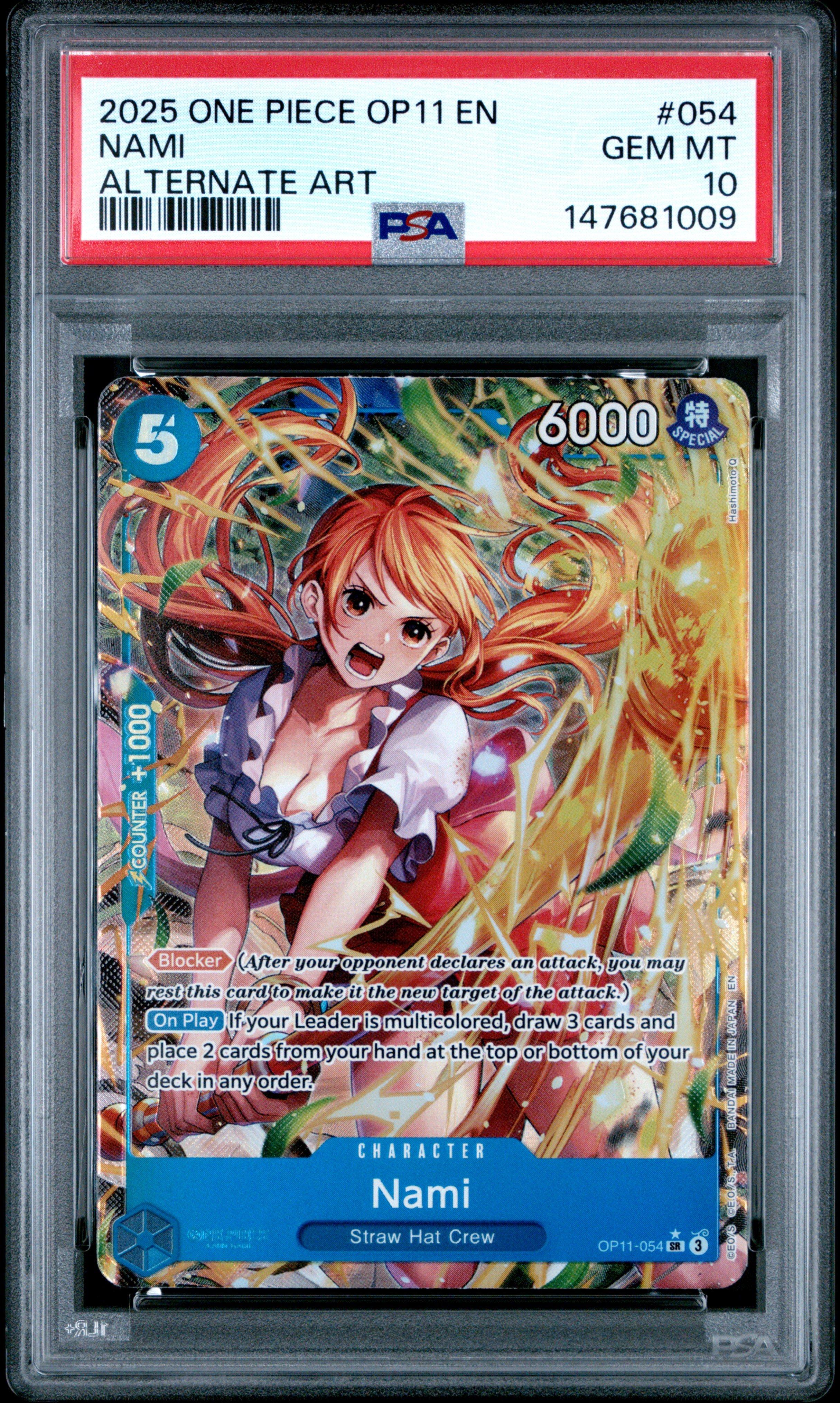 2025 One Piece Op11-a Fist Of Divine Speed 054 Nami Alternate Art