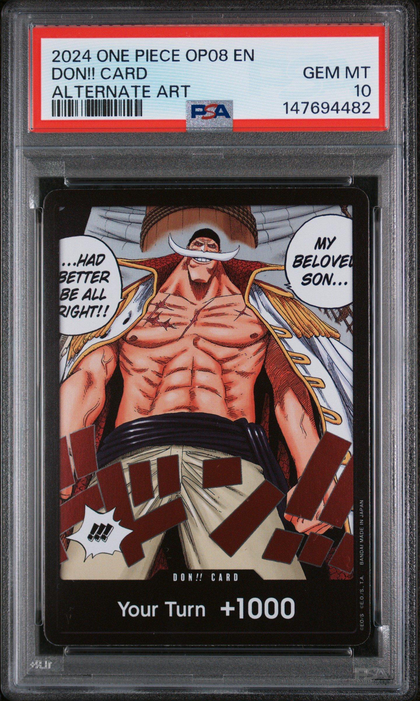 2024 One Piece Op08-two Legends Don!! Card Alternate Art PSA 10