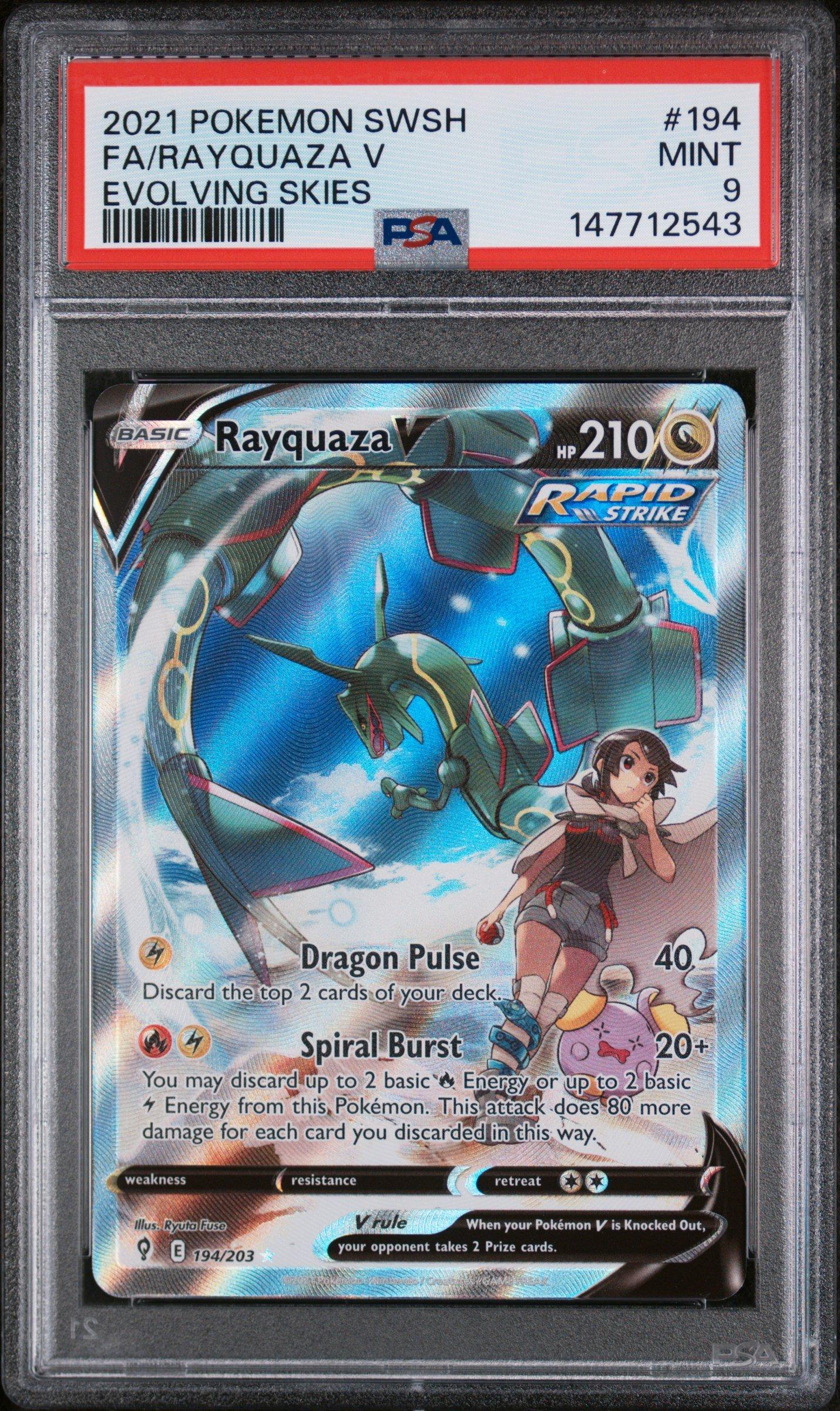 2021 Pokemon Sword & Shield Evolving Skies 194 Full Art/rayquaza V