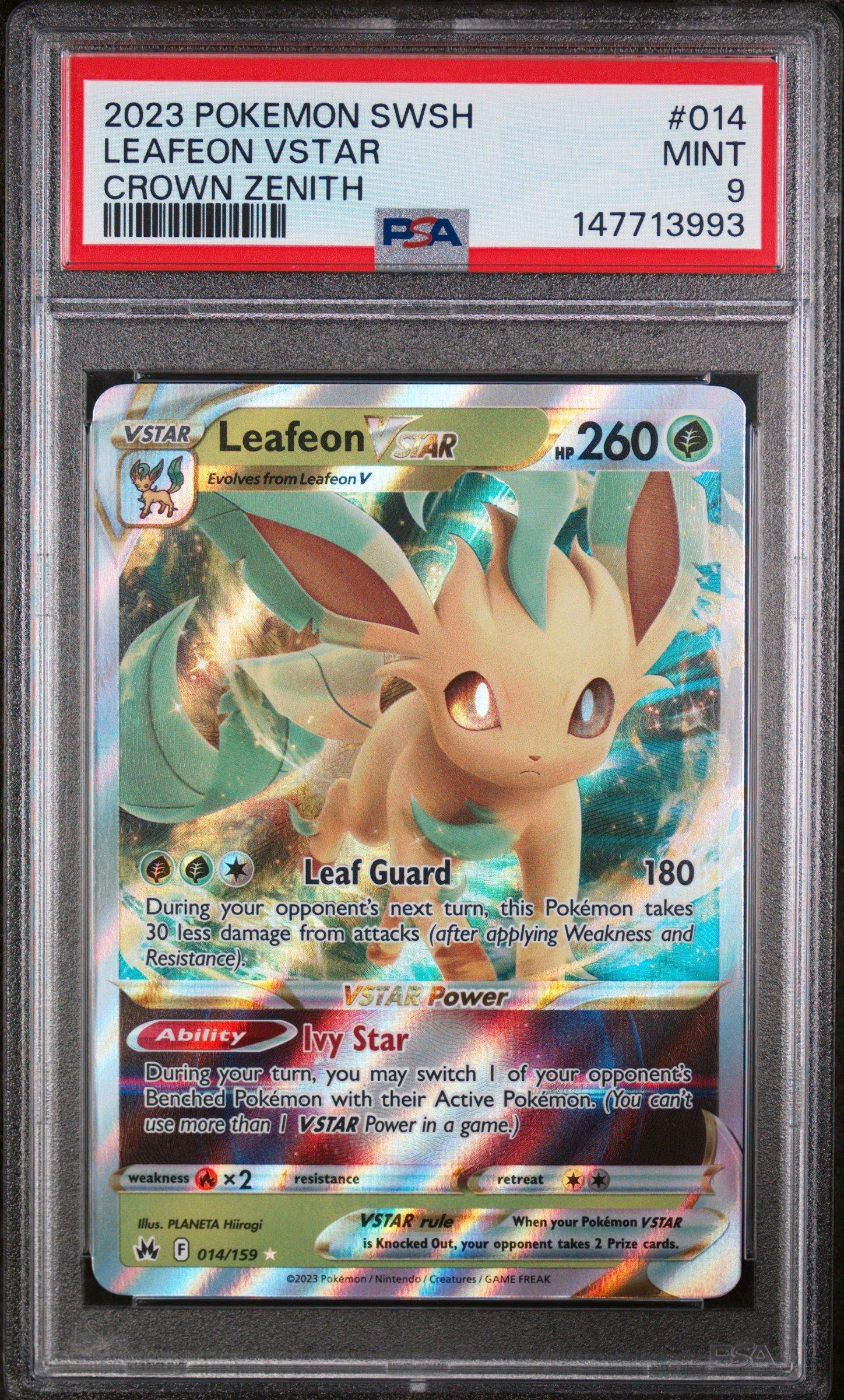 2023 Pokemon Sword And Shield Crown Zenith 014 Leafeon Vstar PSA 9