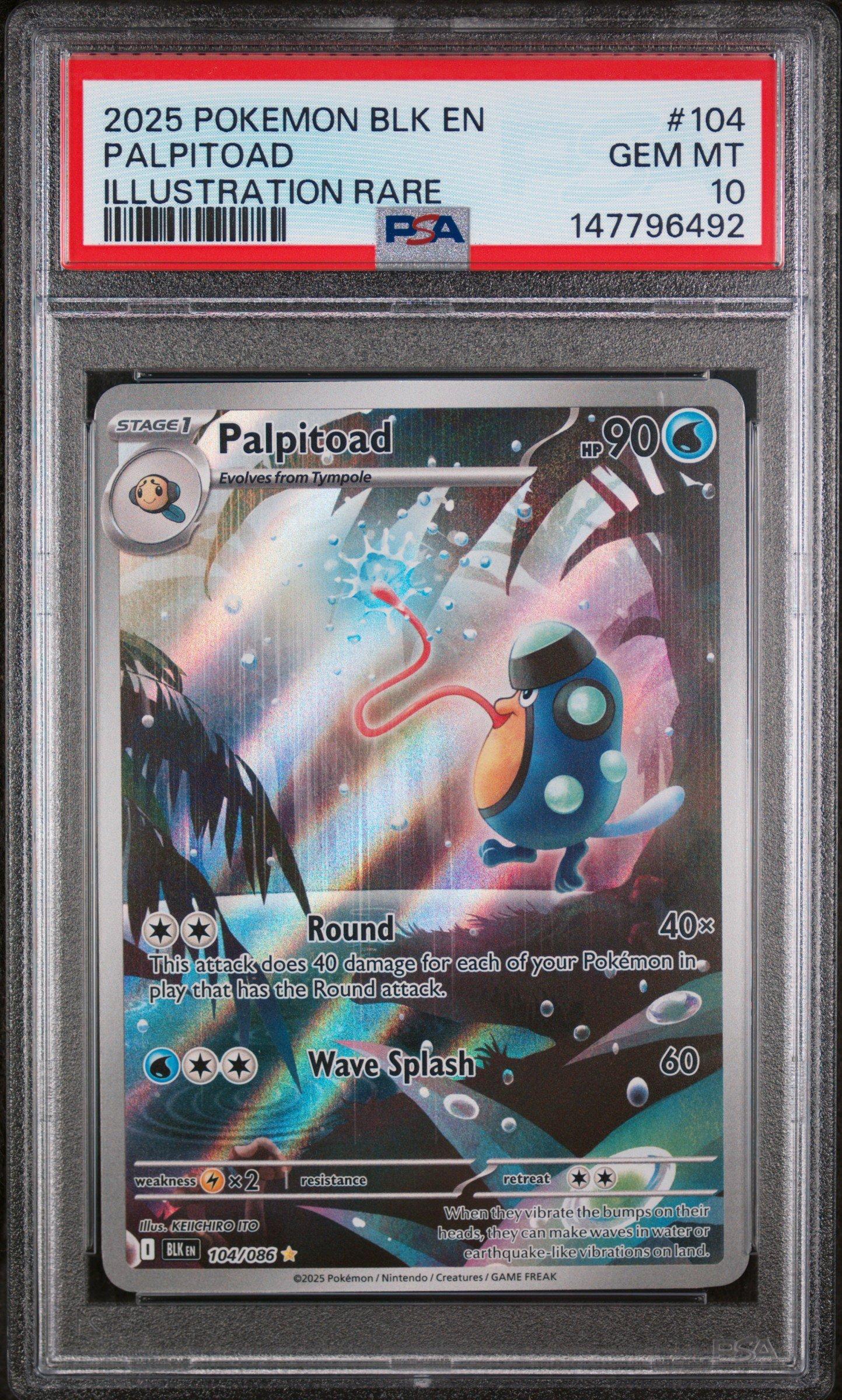 pokemon palpitoad card (104/086) Pokmon Hit Points100 HP Form Palpitoad/236 - [SM Cosmic Eclipse]