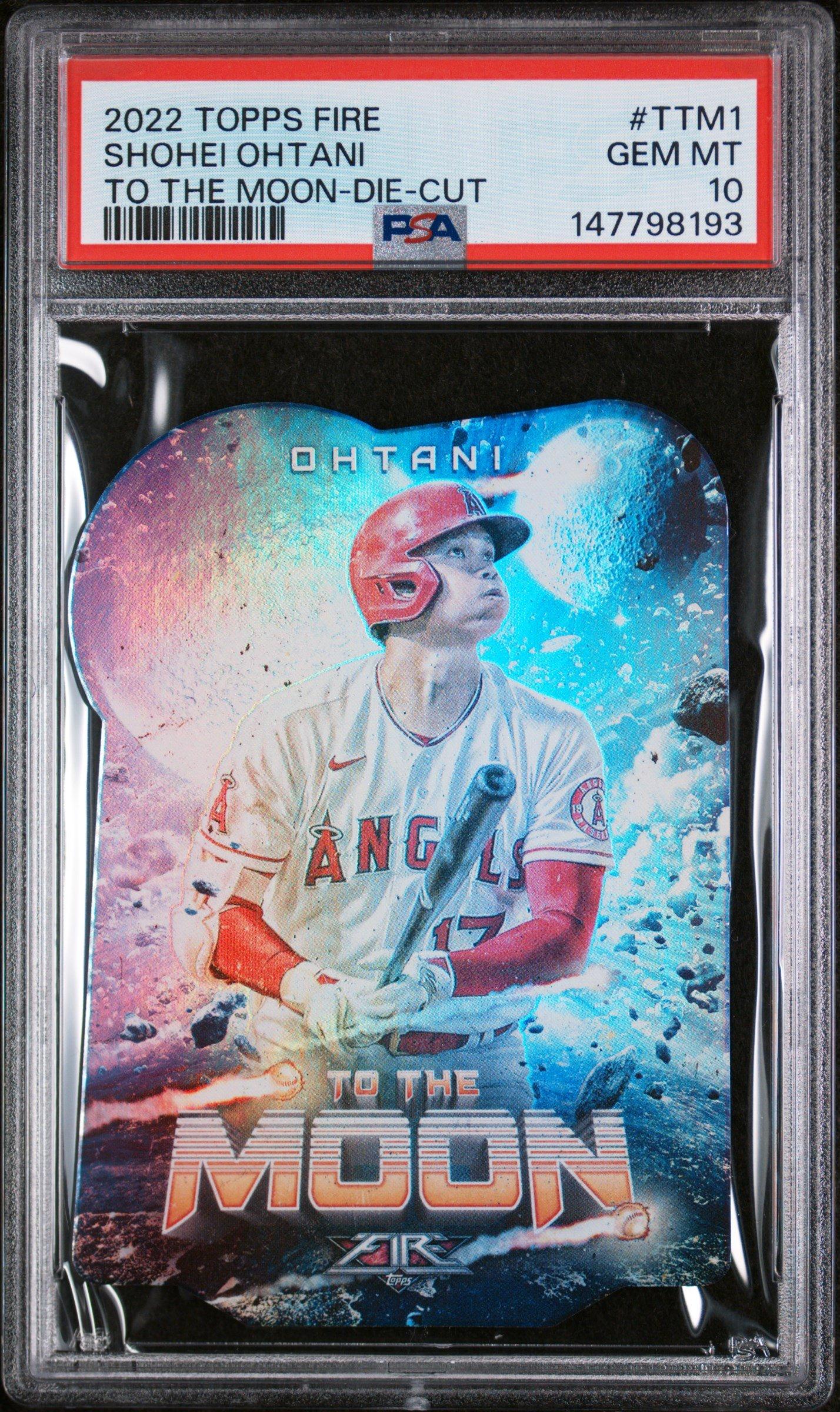2022 Topps Fire To The Moon Ttm1 Shohei Ohtani Die-cut PSA 10
