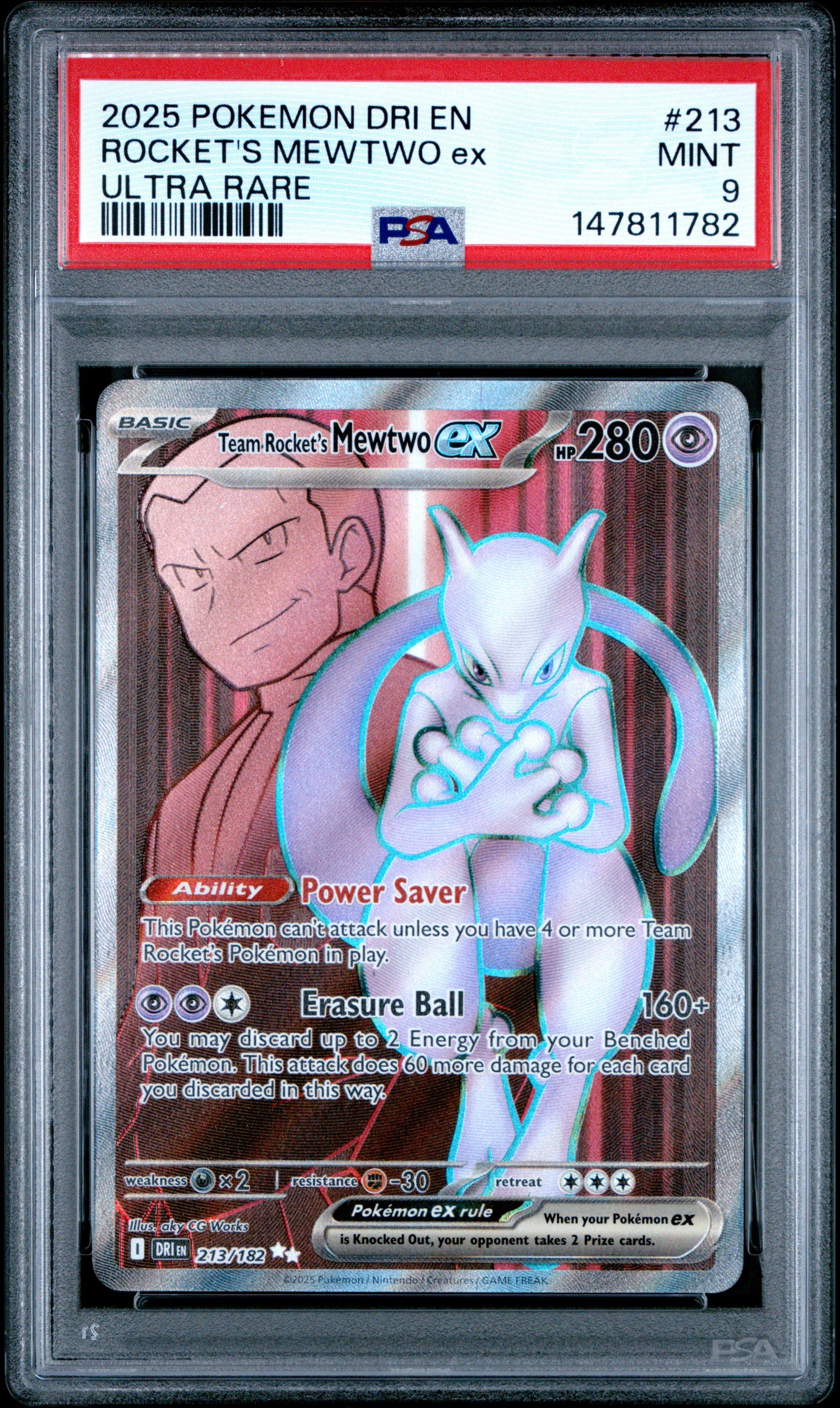 2025 Pokemon Dri En-destined Rivals 213 Team Rocket's Mewtwo Ex