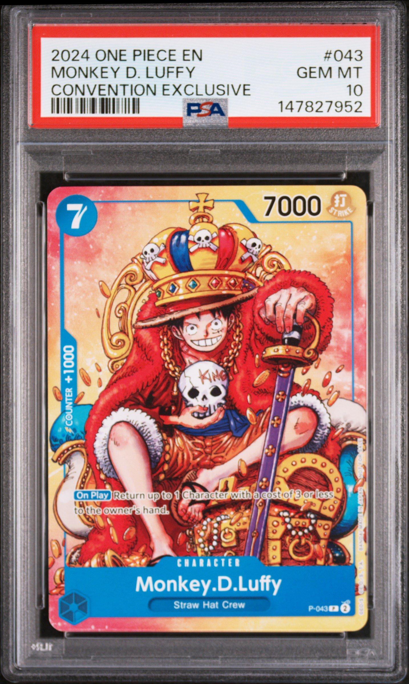 2024 One Piece Promos 043 Monkey D. Luffy Convention Exclusive PSA