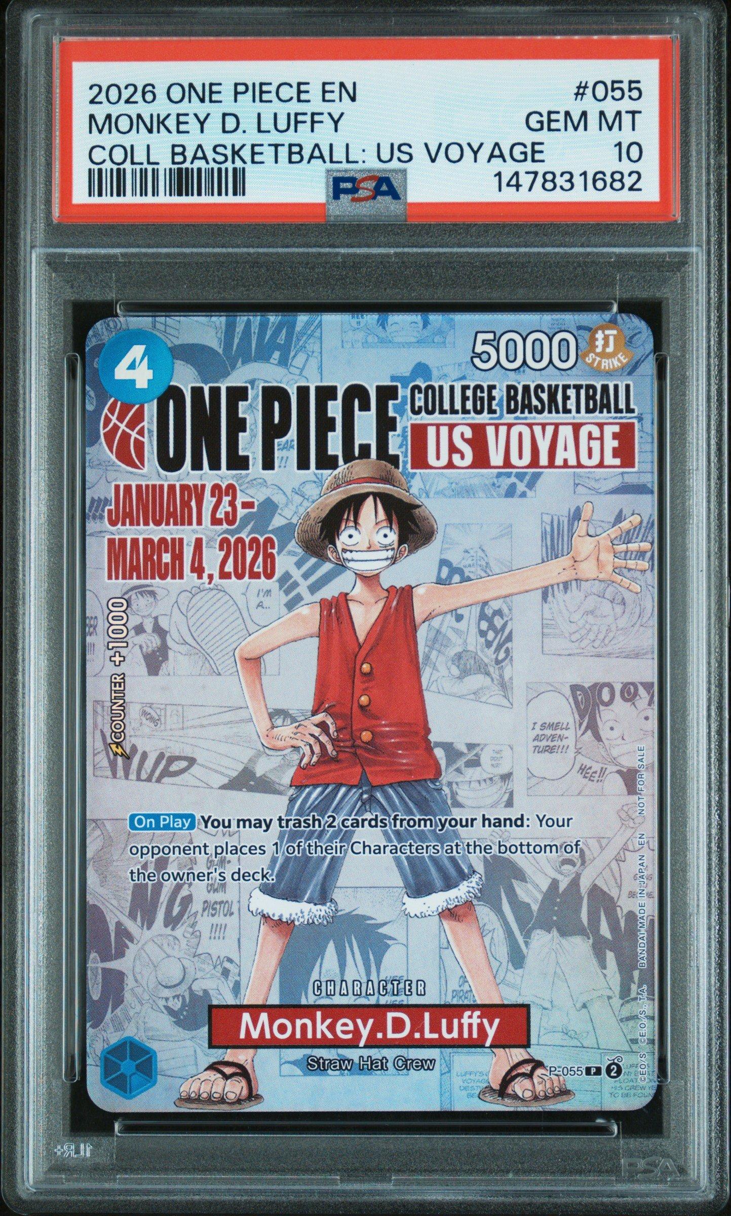 2026 One Piece Promos 055 Monkey D. Luffy One Piece College