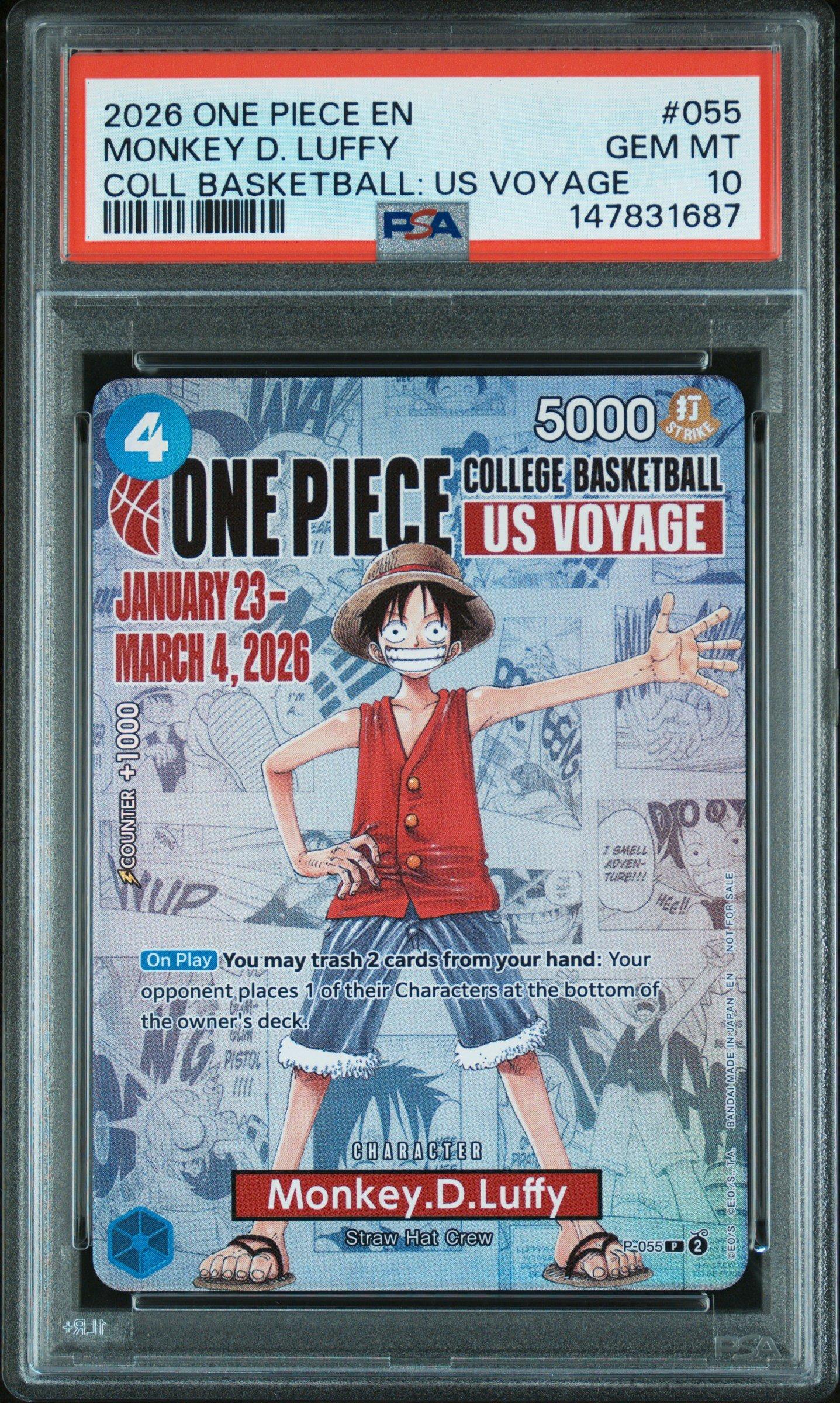 ワンピース カードゲーム 2026 ONE PIECE EN MONKEY D. LUFFY #055 2026 One Piece Promos 055 Monkey D. Luffy One Piece College