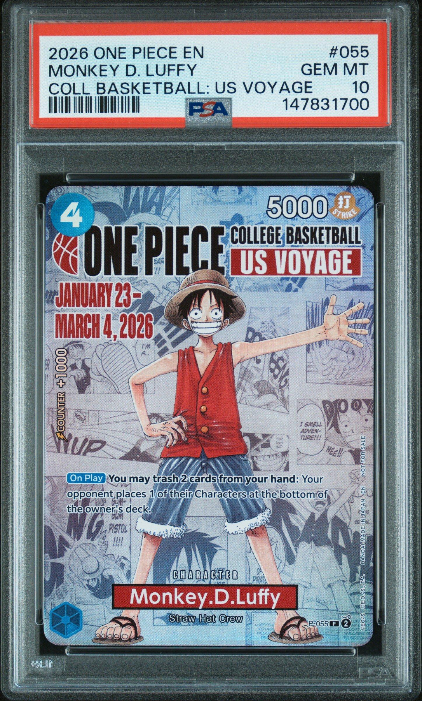 ワンピース カードゲーム 2026 ONE PIECE EN MONKEY D. LUFFY #055 2026 One Piece Promos 055 Monkey D. Luffy One Piece College