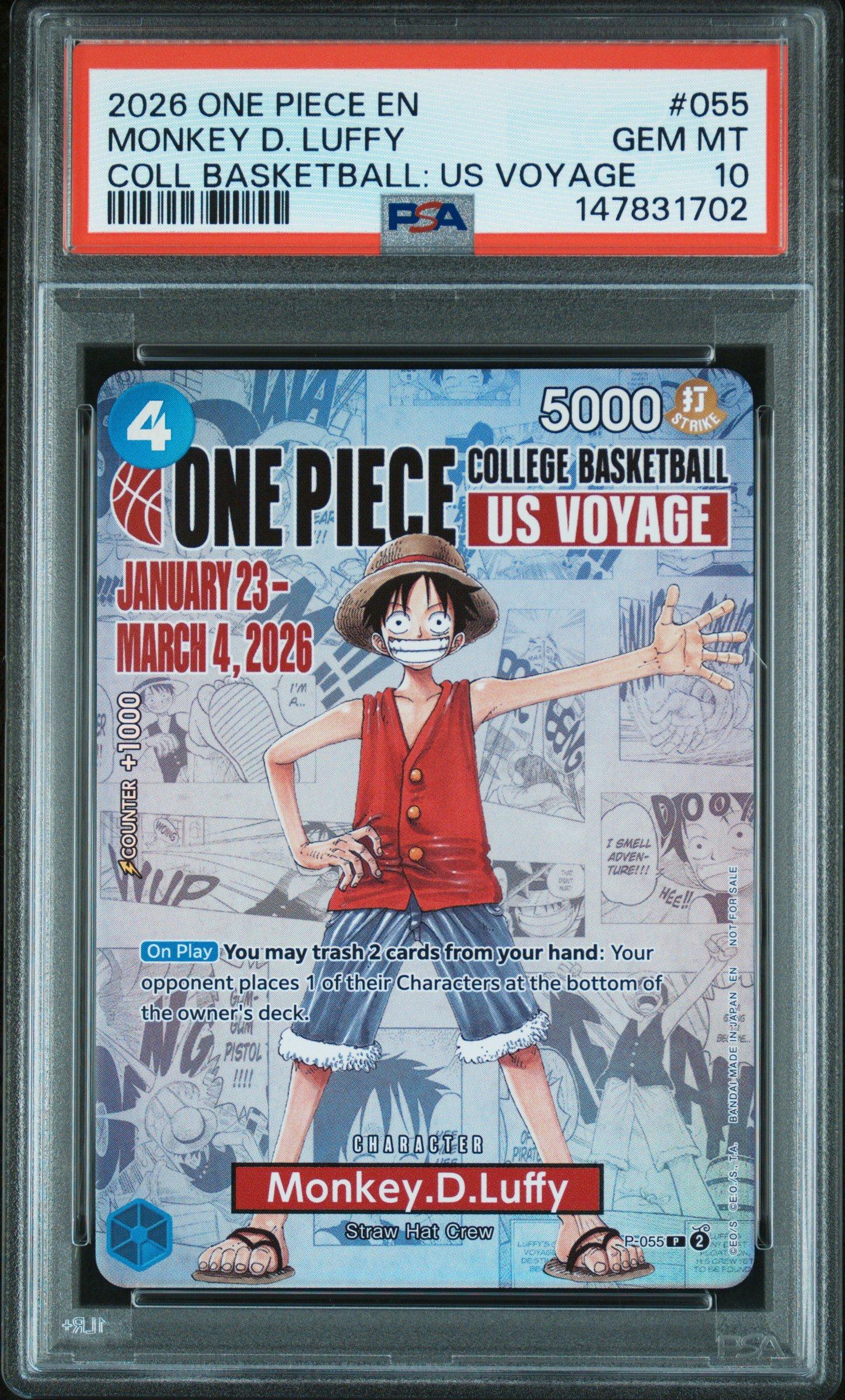 2026 One Piece Promos 055 Monkey D. Luffy One Piece College