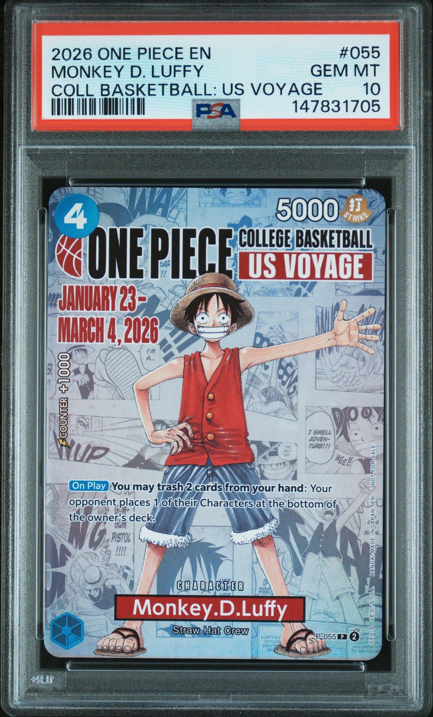 2026 One Piece Promos 055 Monkey D. Luffy One Piece College