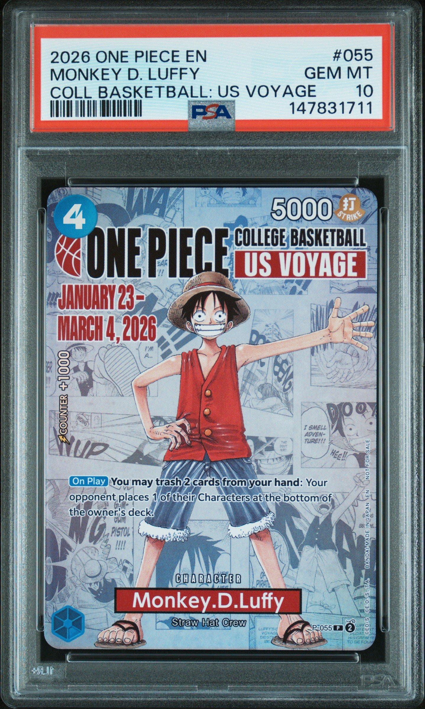 2026 One Piece Promos 055 Monkey D. Luffy One Piece College