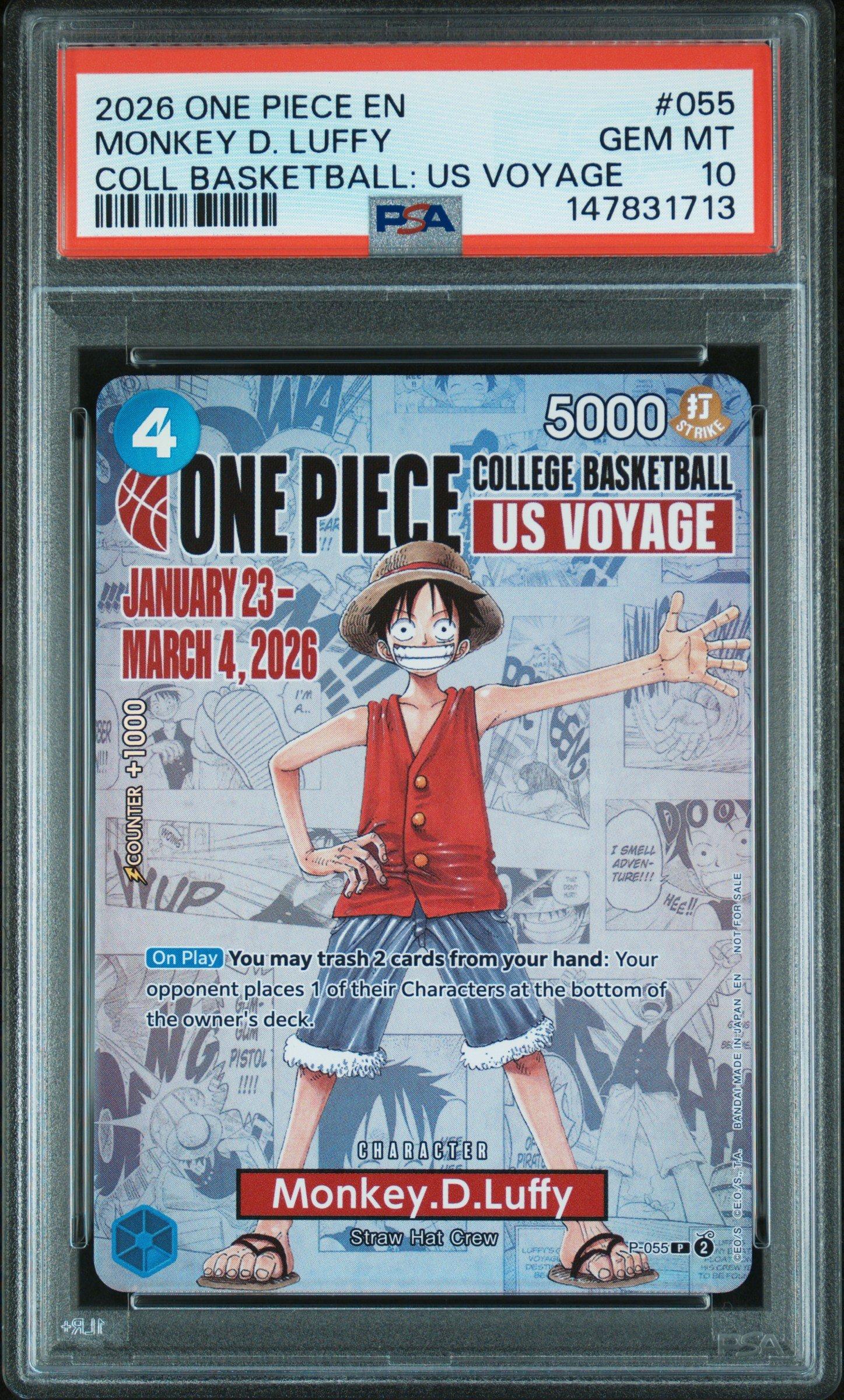 2026 One Piece Promos 055 Monkey D. Luffy One Piece College