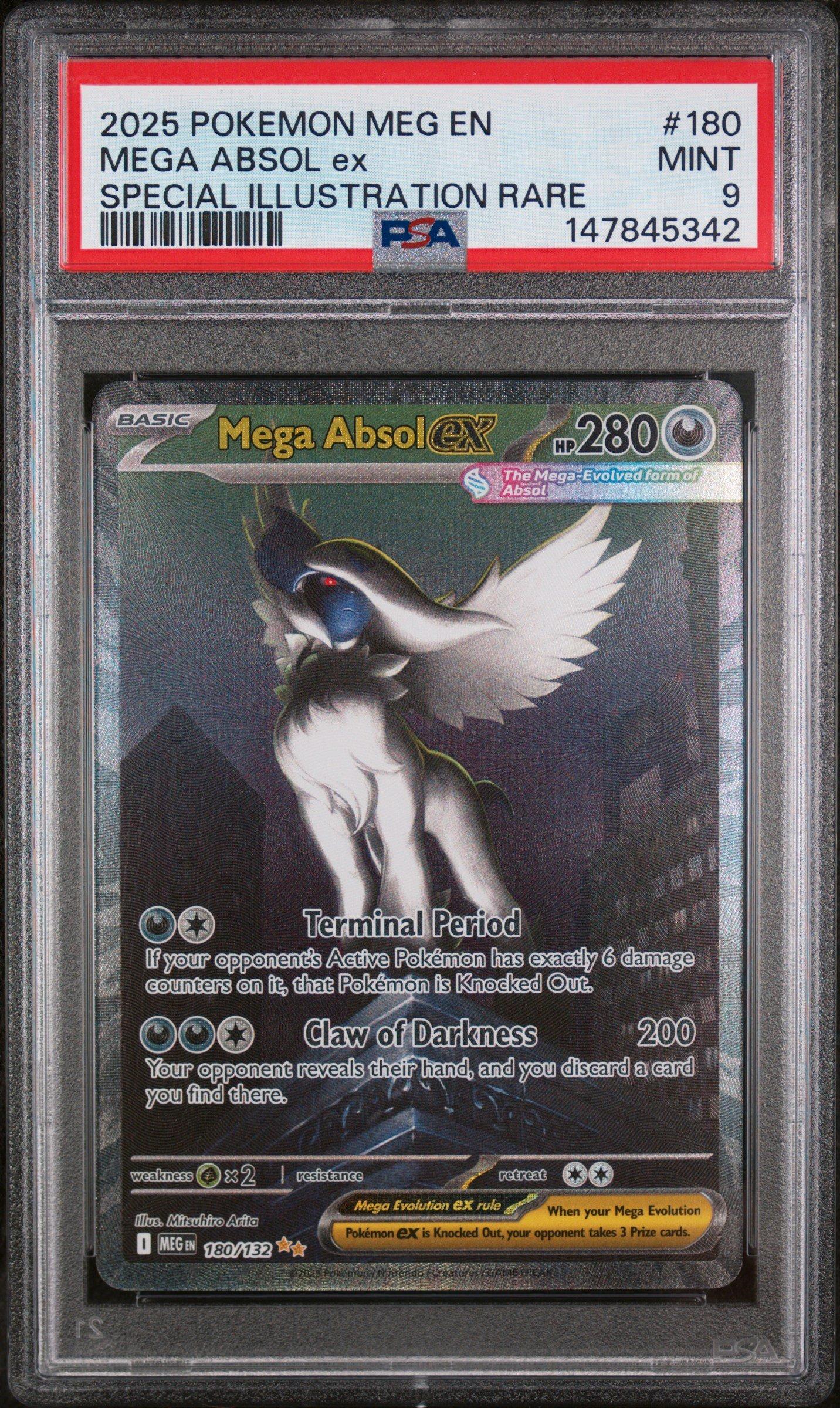 【PSA10】MEGA ABSOL ex #089 特別アートレア 2025 Pokemon Meg En-mega Evolution 180 Mega Absol Ex Special