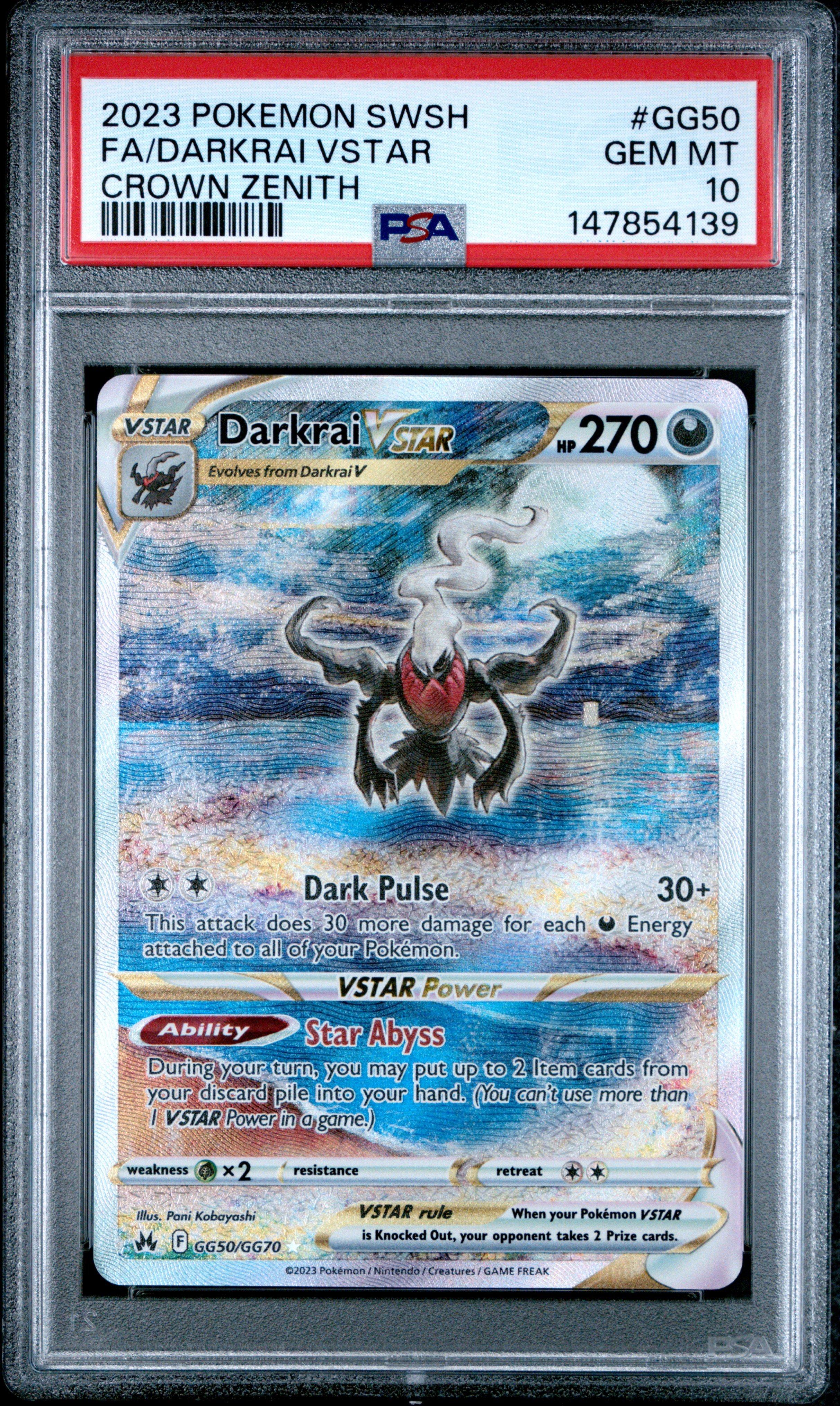 2023 Pokemon Sword And Shield Crown Zenith Gg50 Full Art/darkrai