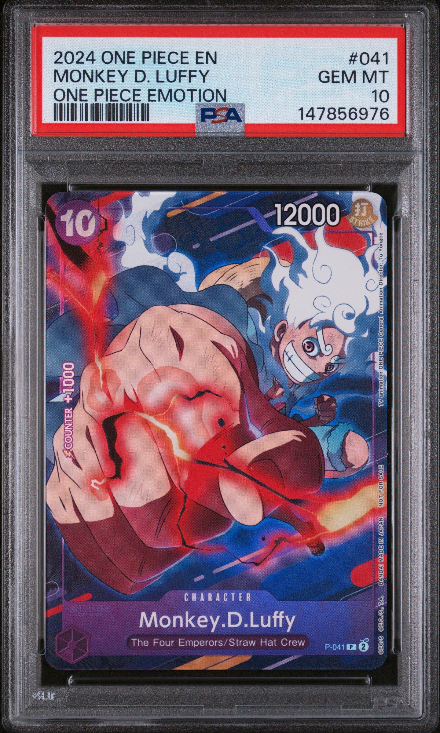 PSA10 PROMOS LUFFY ONE PIECE EMOTION ルフィ 2024 One Piece Promos 041 Monkey D. Luffy One Piece Emotion PSA 10